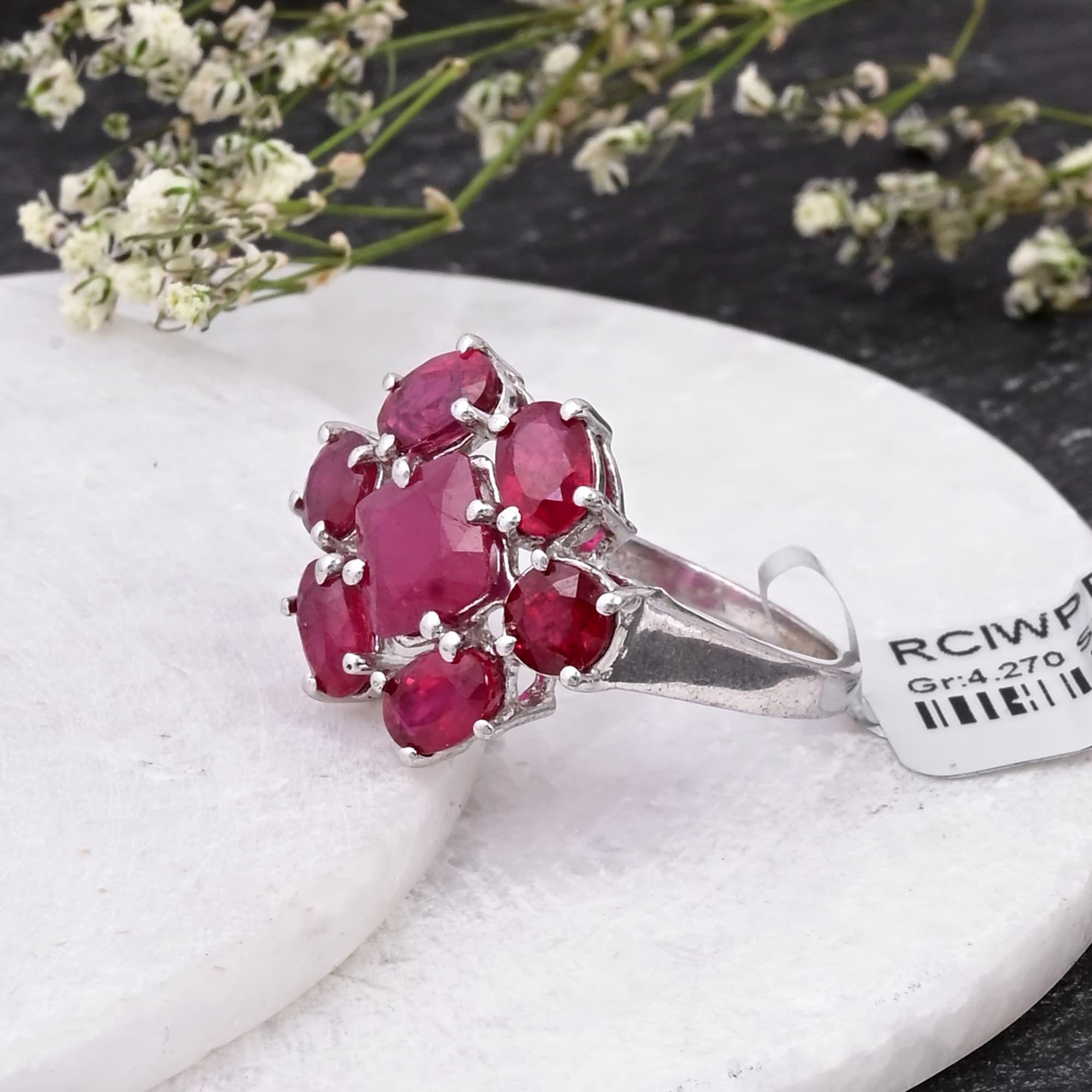 Ruby Starburst Ring