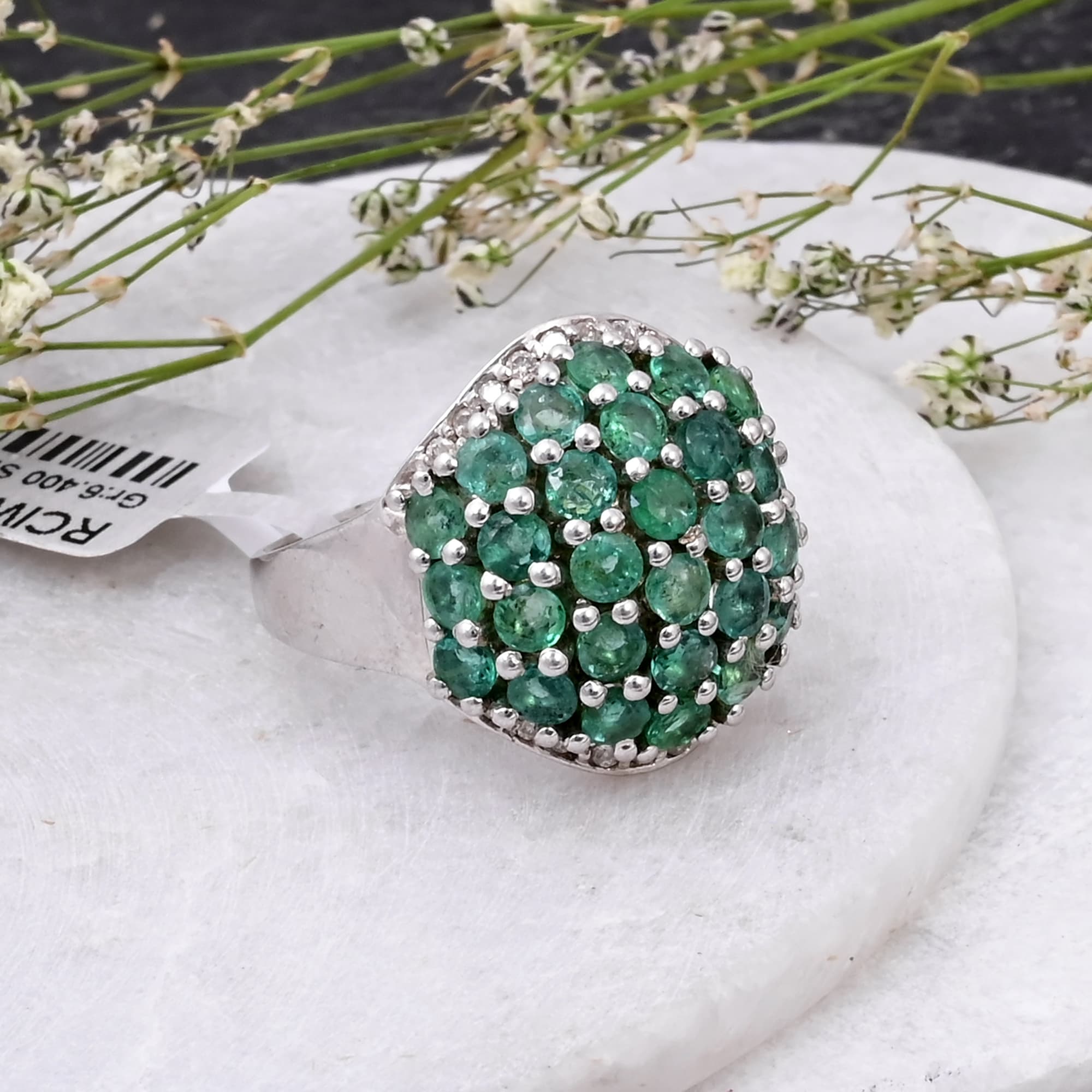 Emerald Dome Elegance Ring