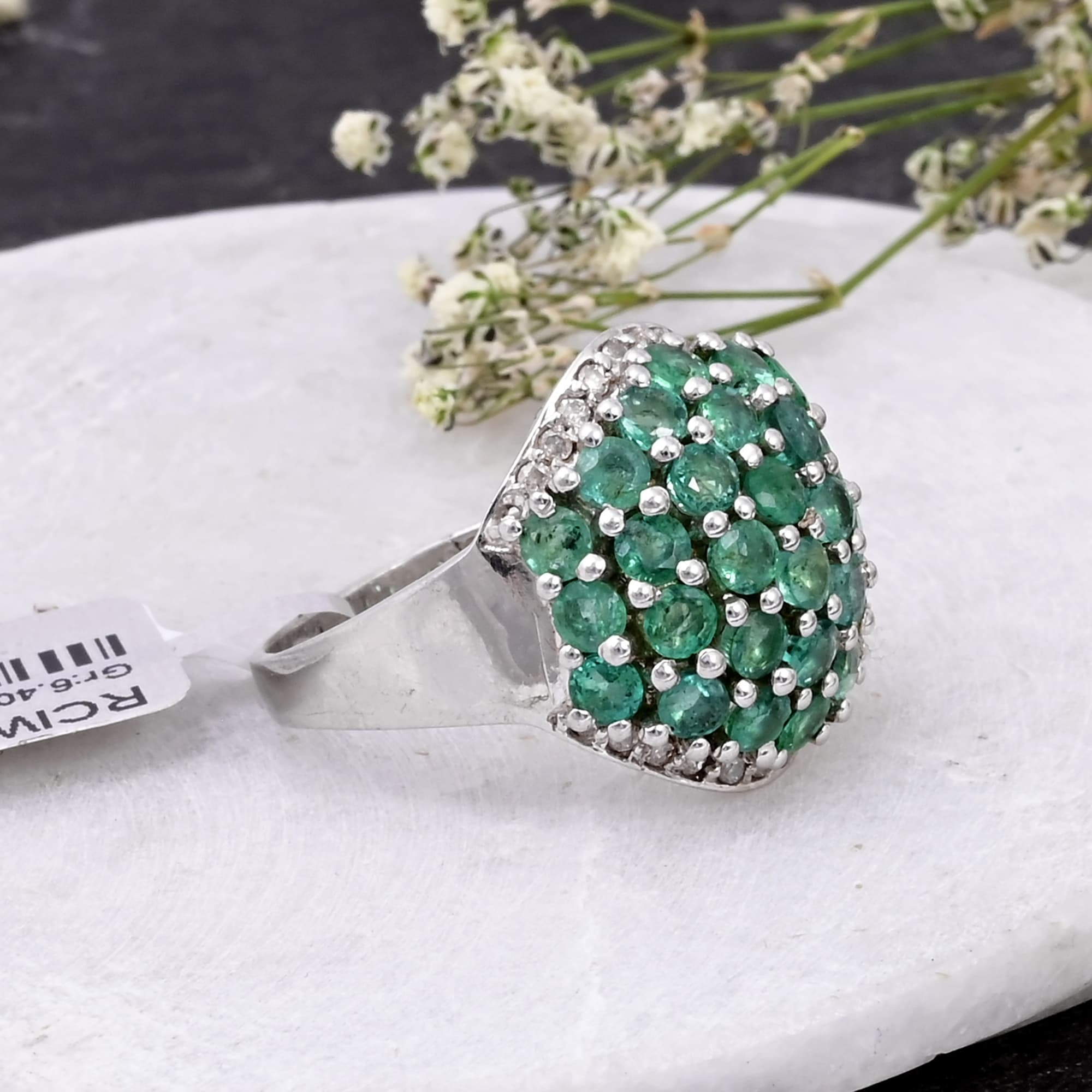 Emerald Dome Elegance Ring