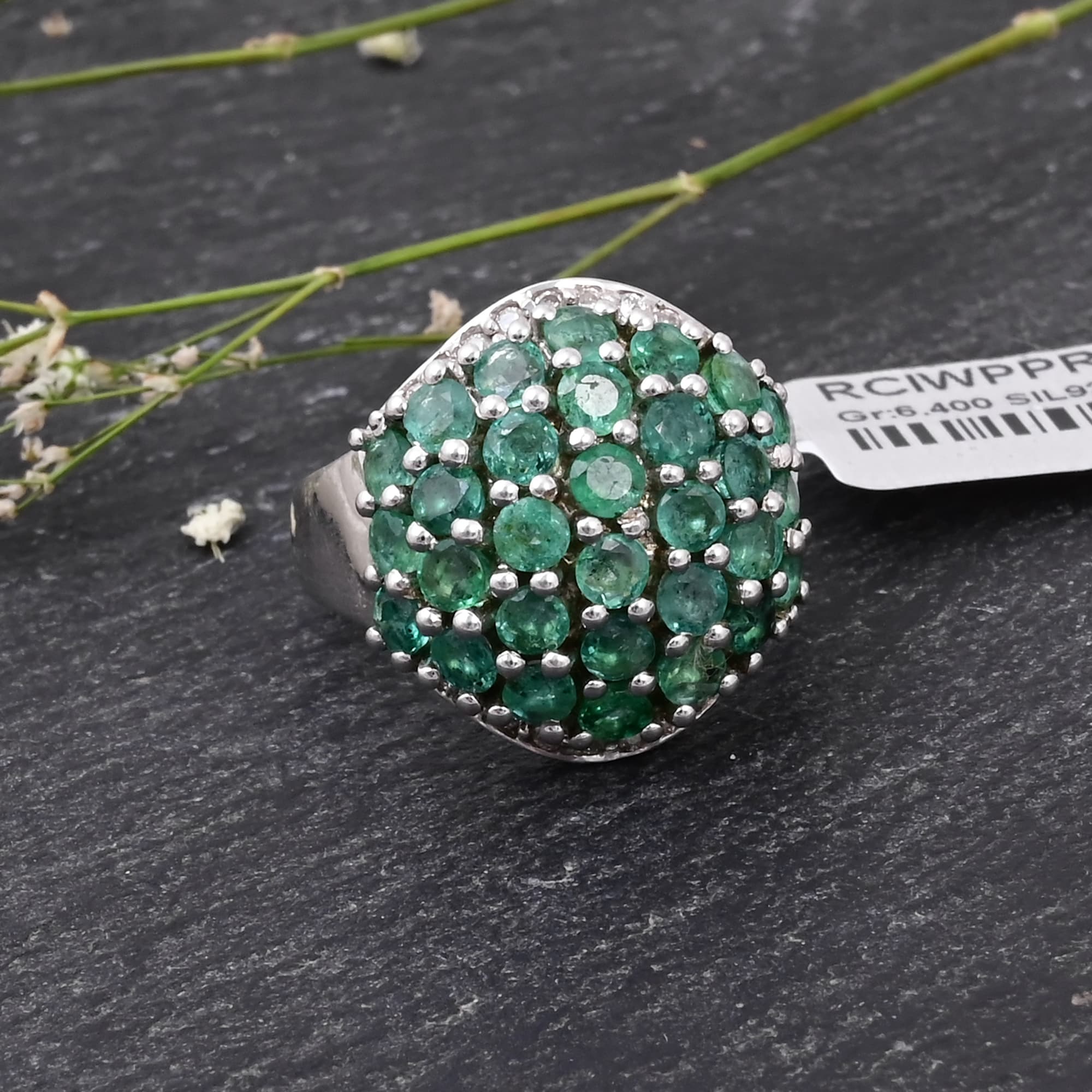 Emerald Dome Elegance Ring