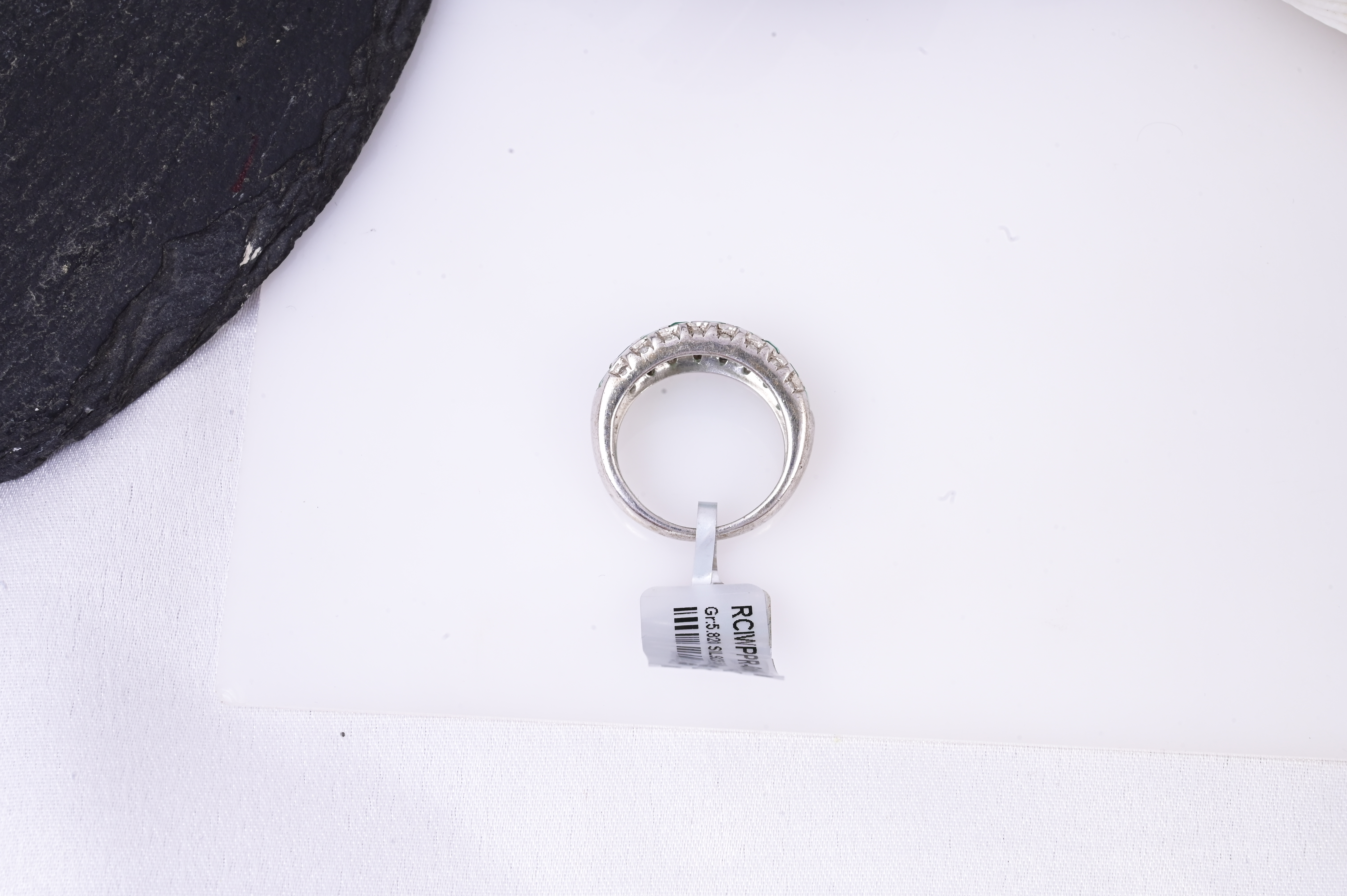 Emerald Horizon Band Ring