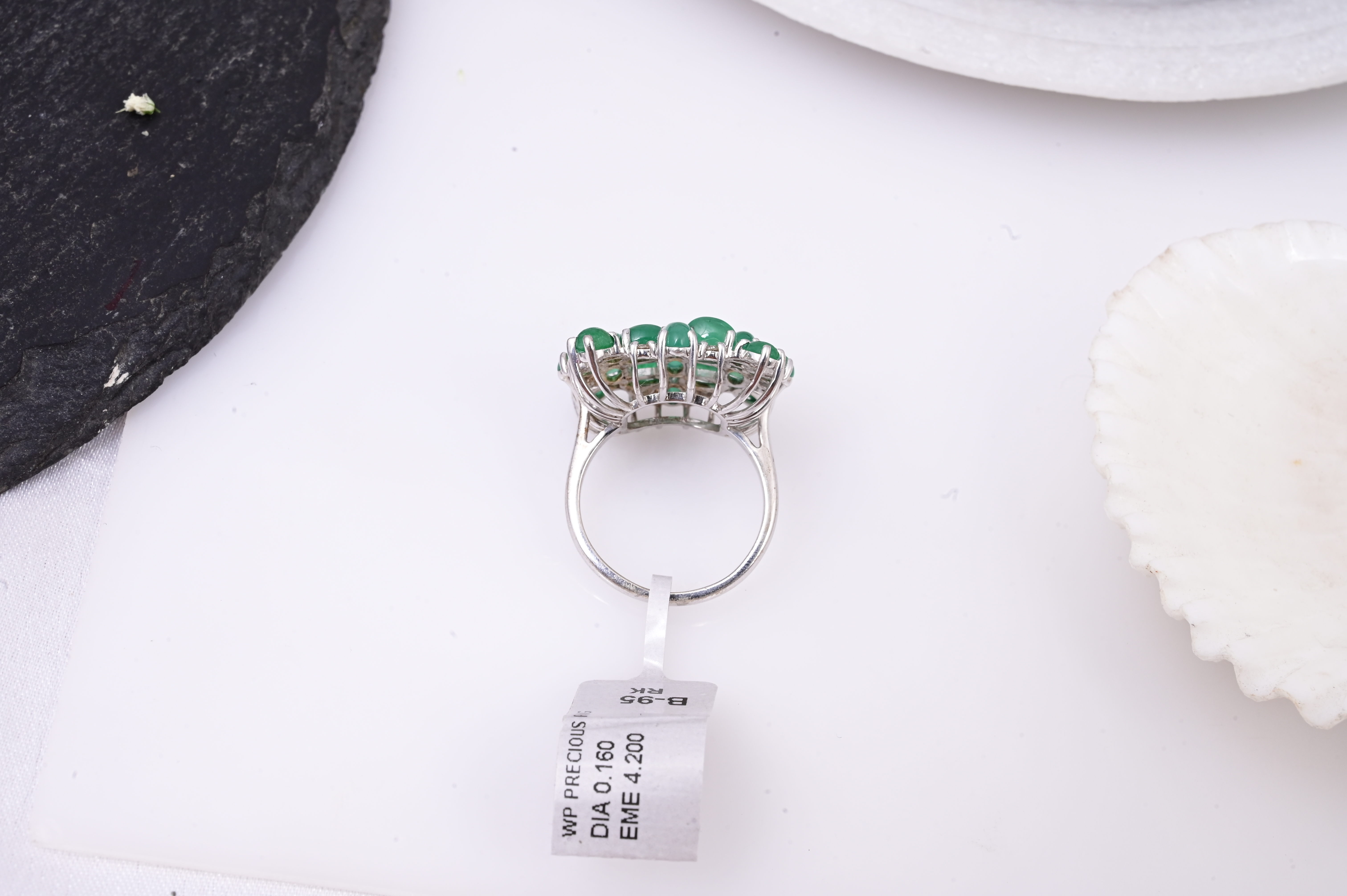Emerald Garden Cabochon Ring