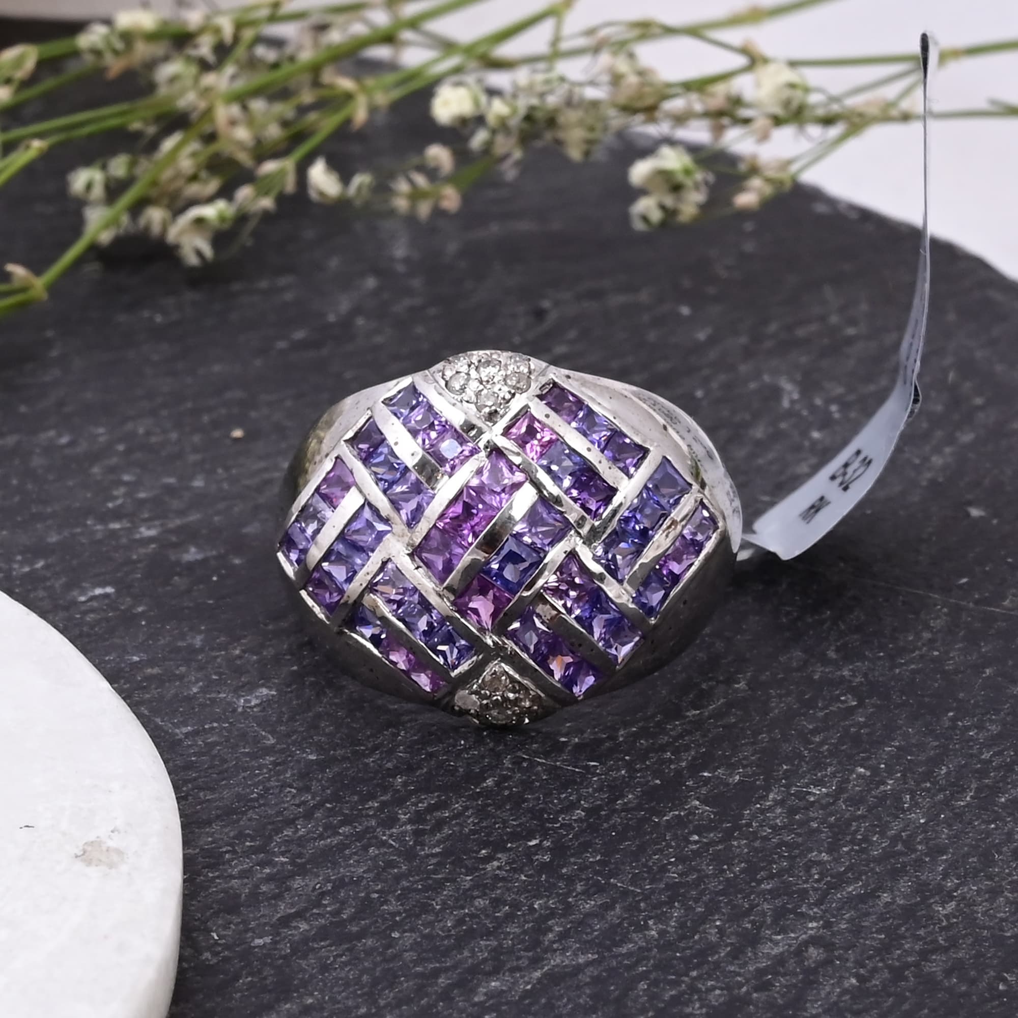 Twilight Sapphire Mosaic Ring