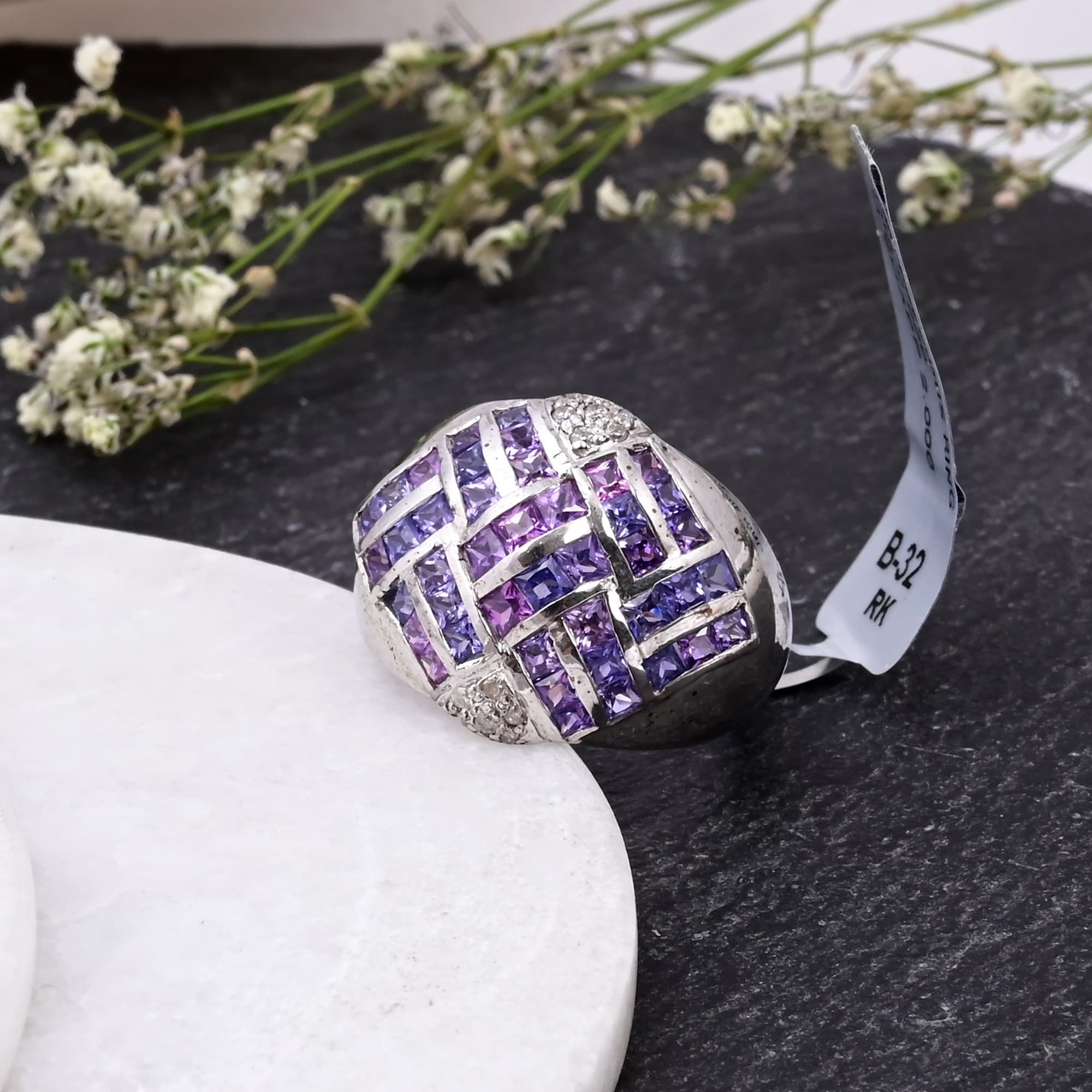 Twilight Sapphire Mosaic Ring alternate view