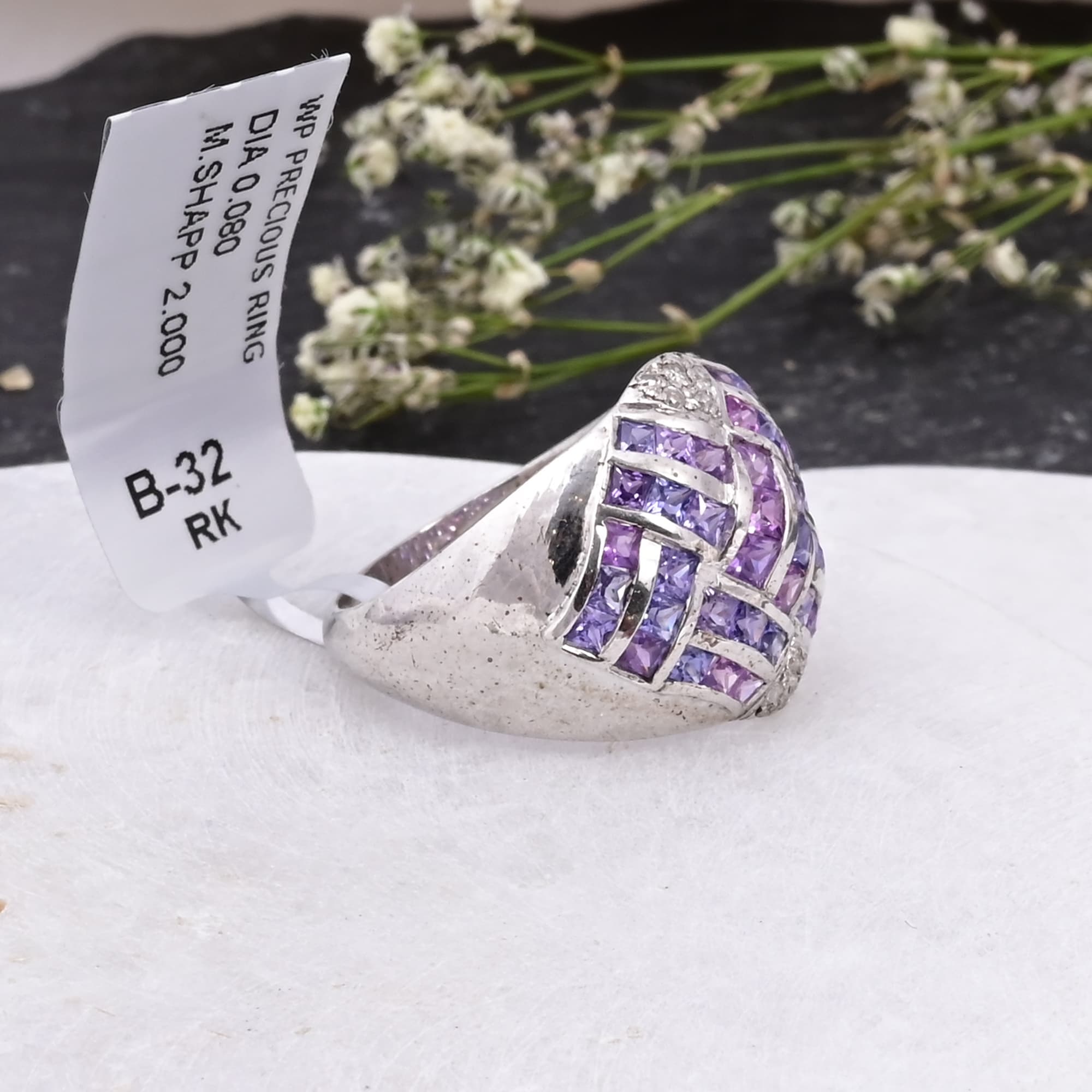 Twilight Sapphire Mosaic Ring