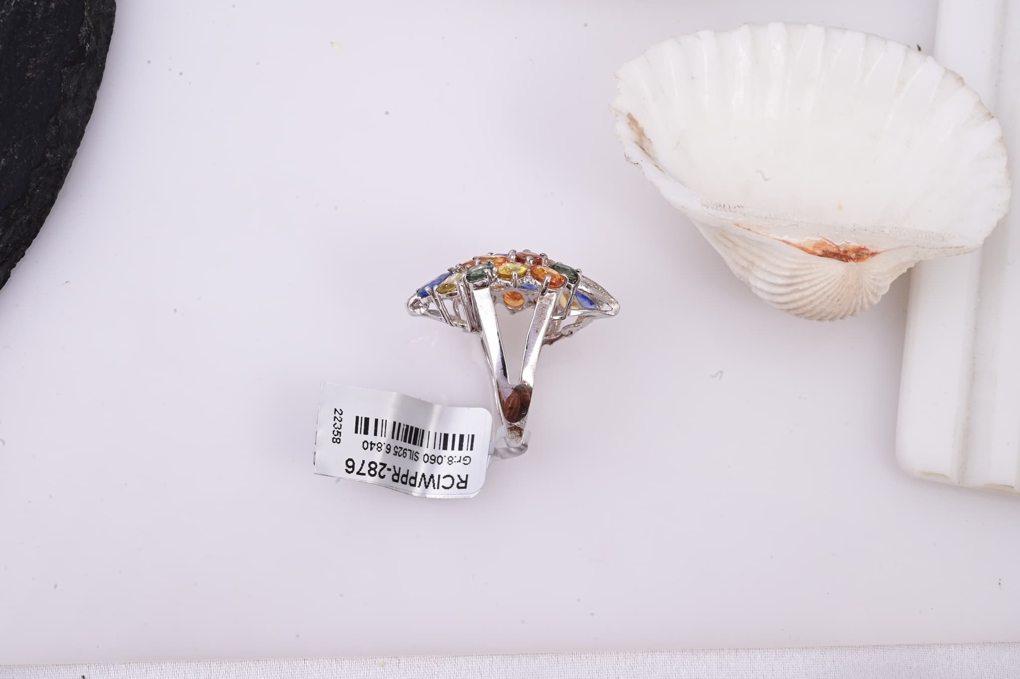 Rainbow Blossom Sapphire Ring