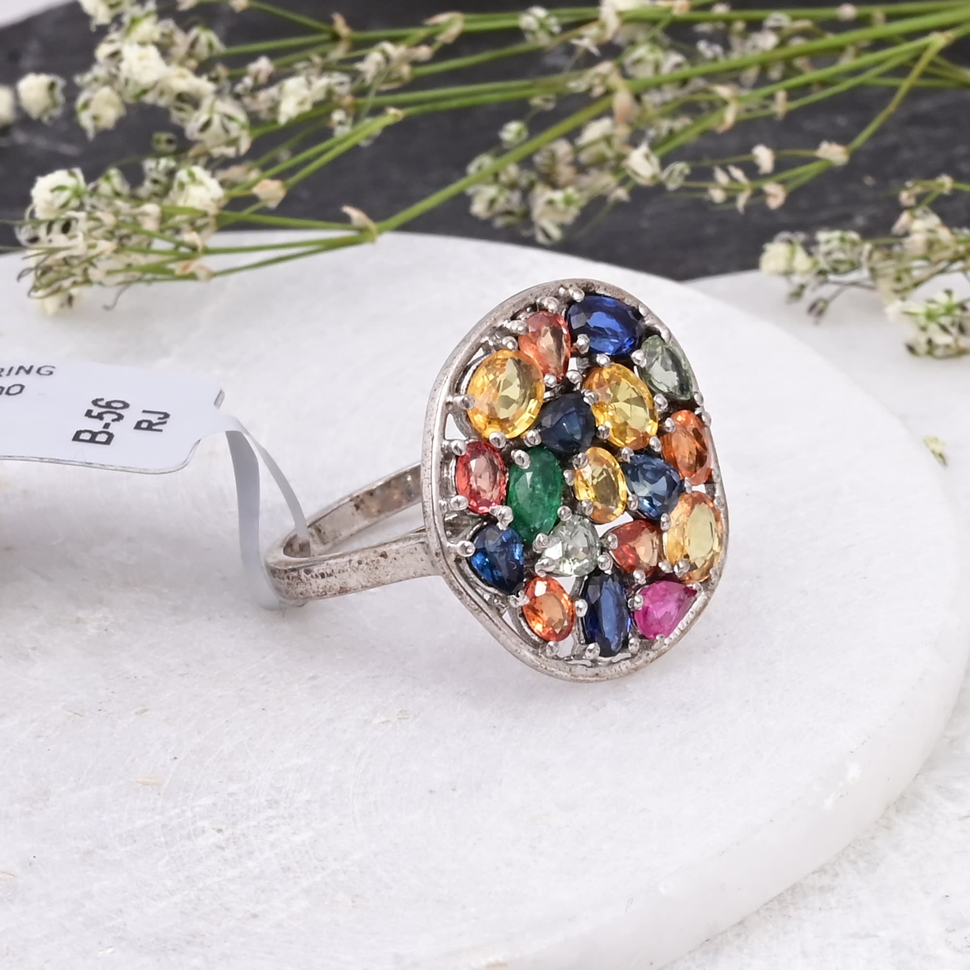 Mosaic Harmony Multi Sapphire Ring alternate view