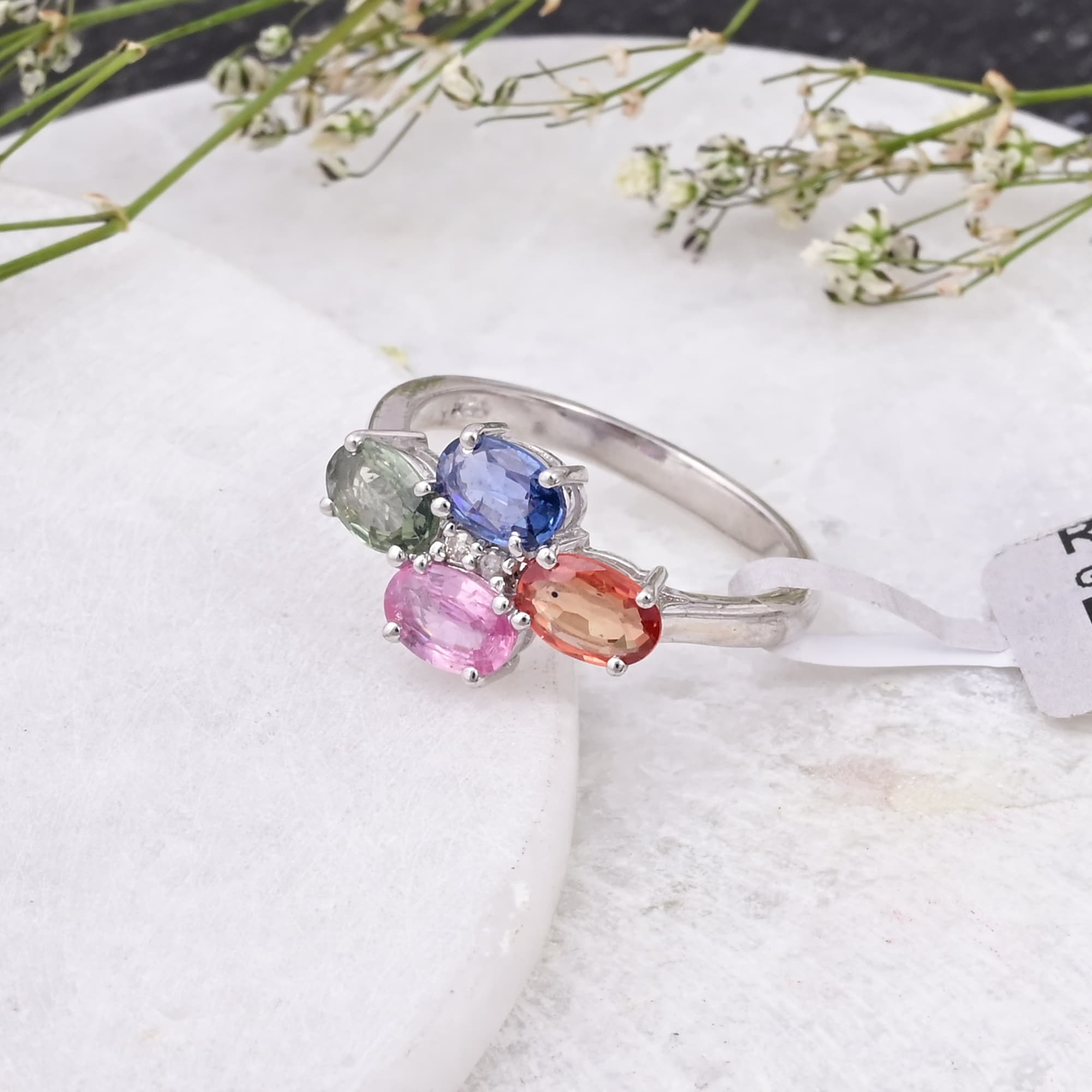Harmony Petal Multi Sapphire Ring alternate view