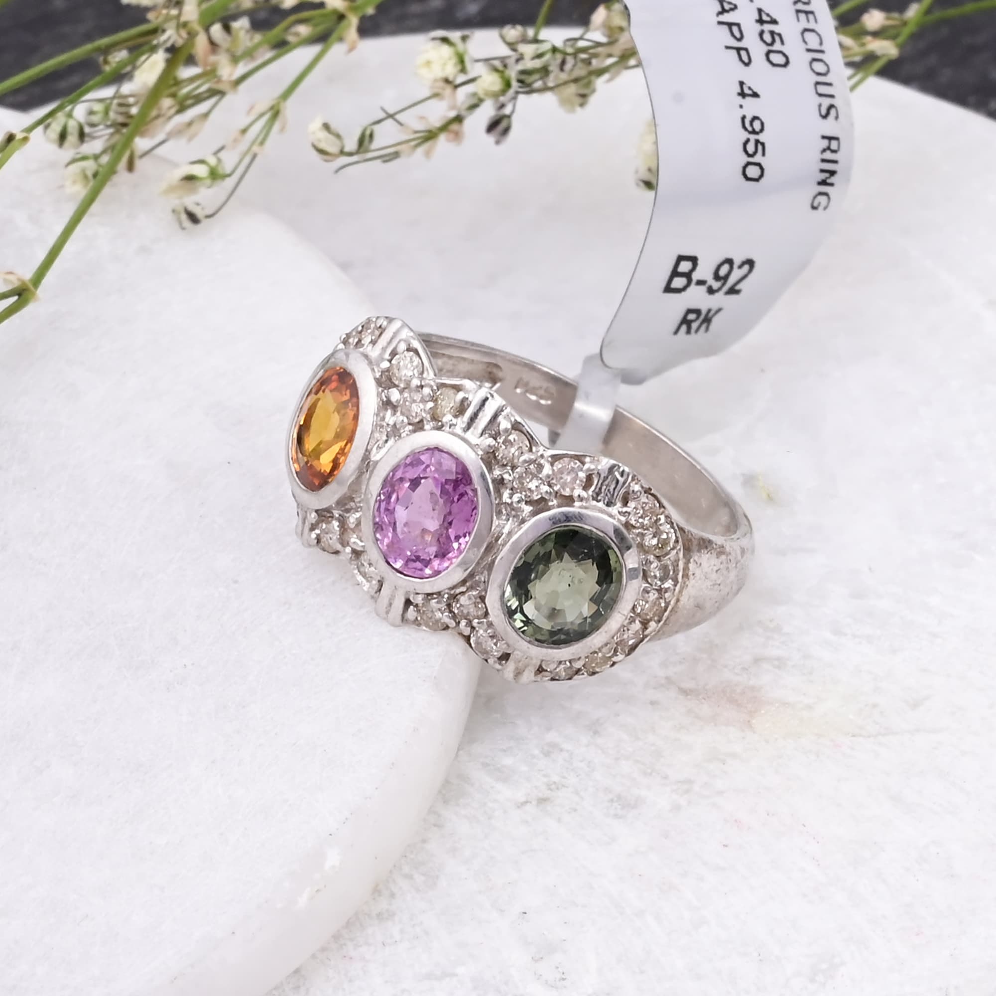 Trinity Aura Multi Sapphire Ring