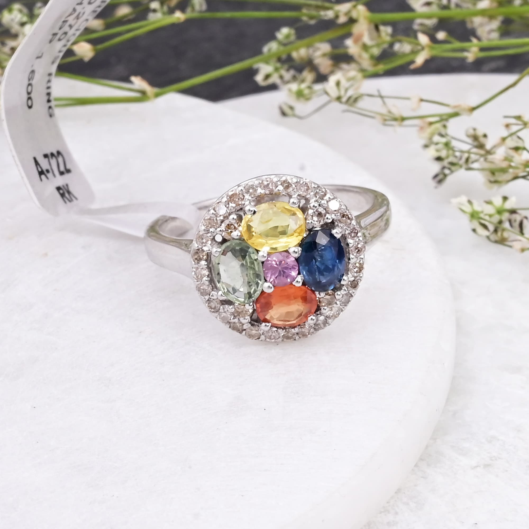 Celestial Harmony Multi Sapphire & Diamond Ring