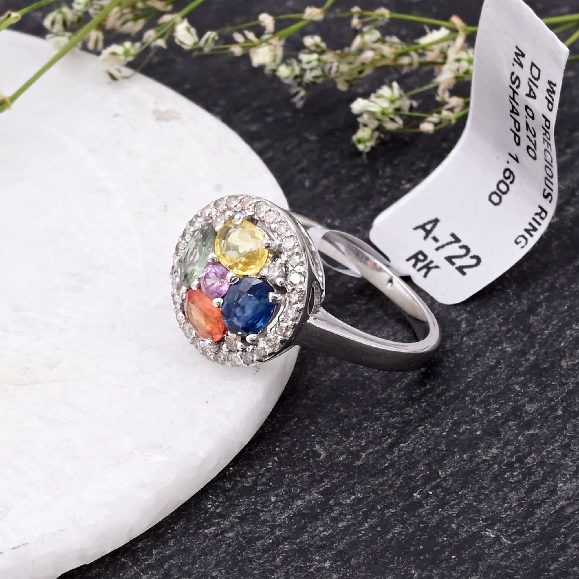 Celestial Harmony Multi Sapphire & Diamond Ring alternate view