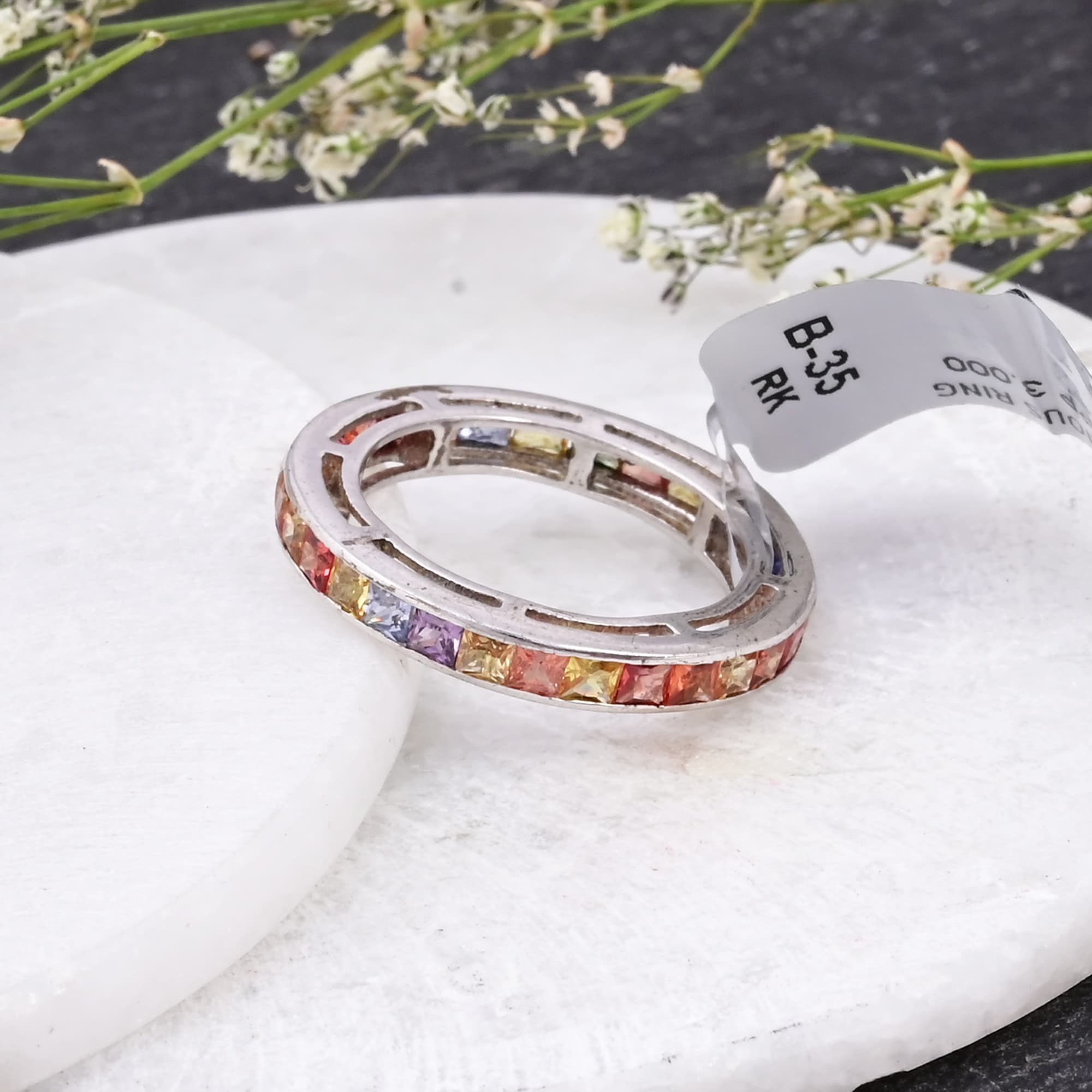 Eternal Rainbow Sapphire Band Ring