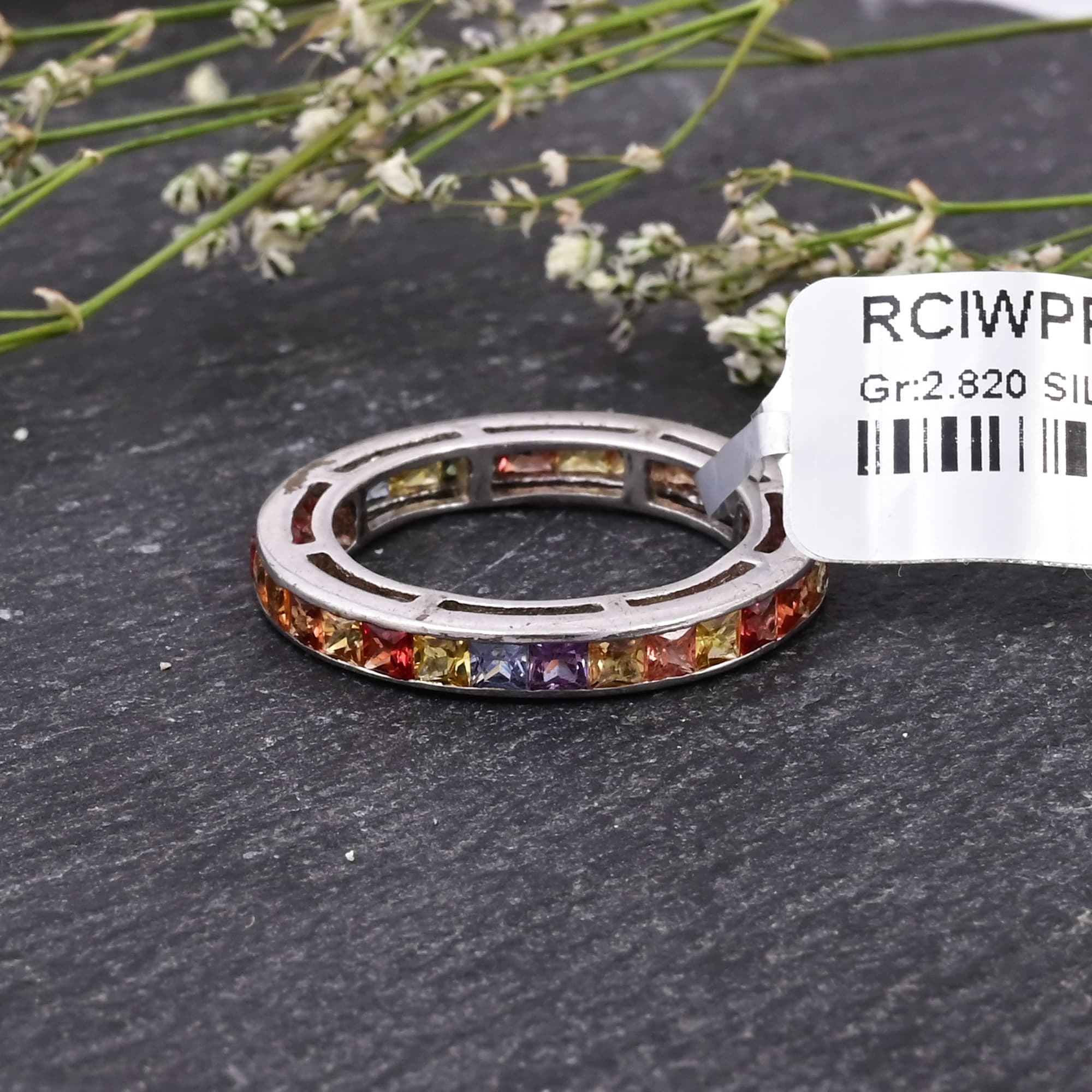 Eternal Rainbow Sapphire Band Ring