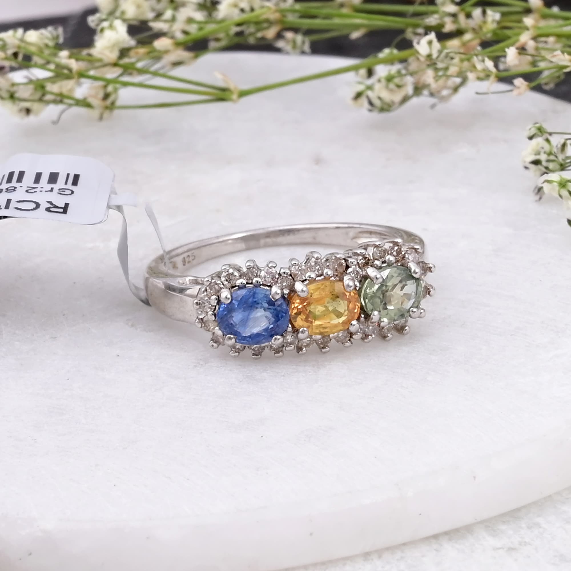Trinity Sapphire Diamond Ring