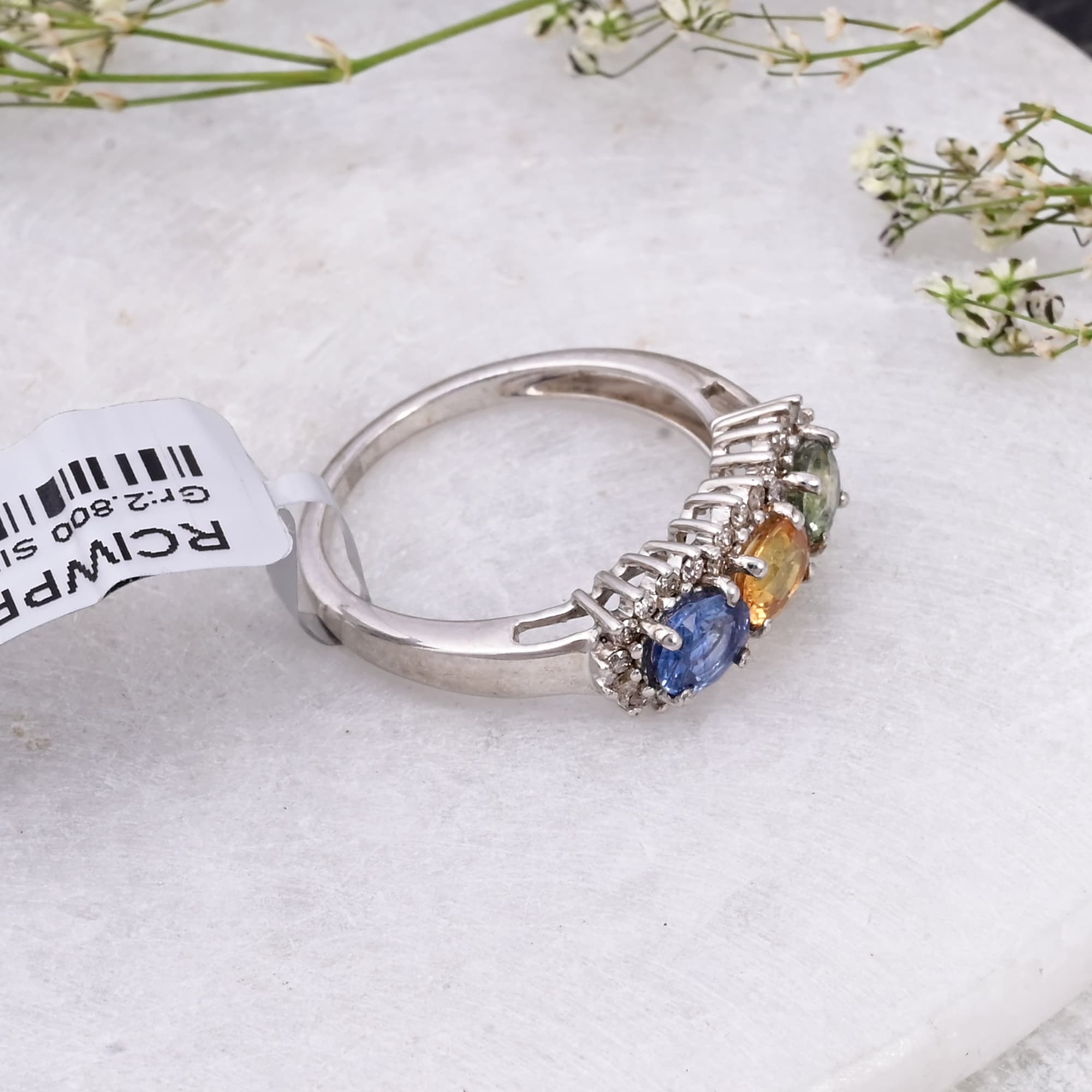 Trinity Sapphire Diamond Ring alternate view