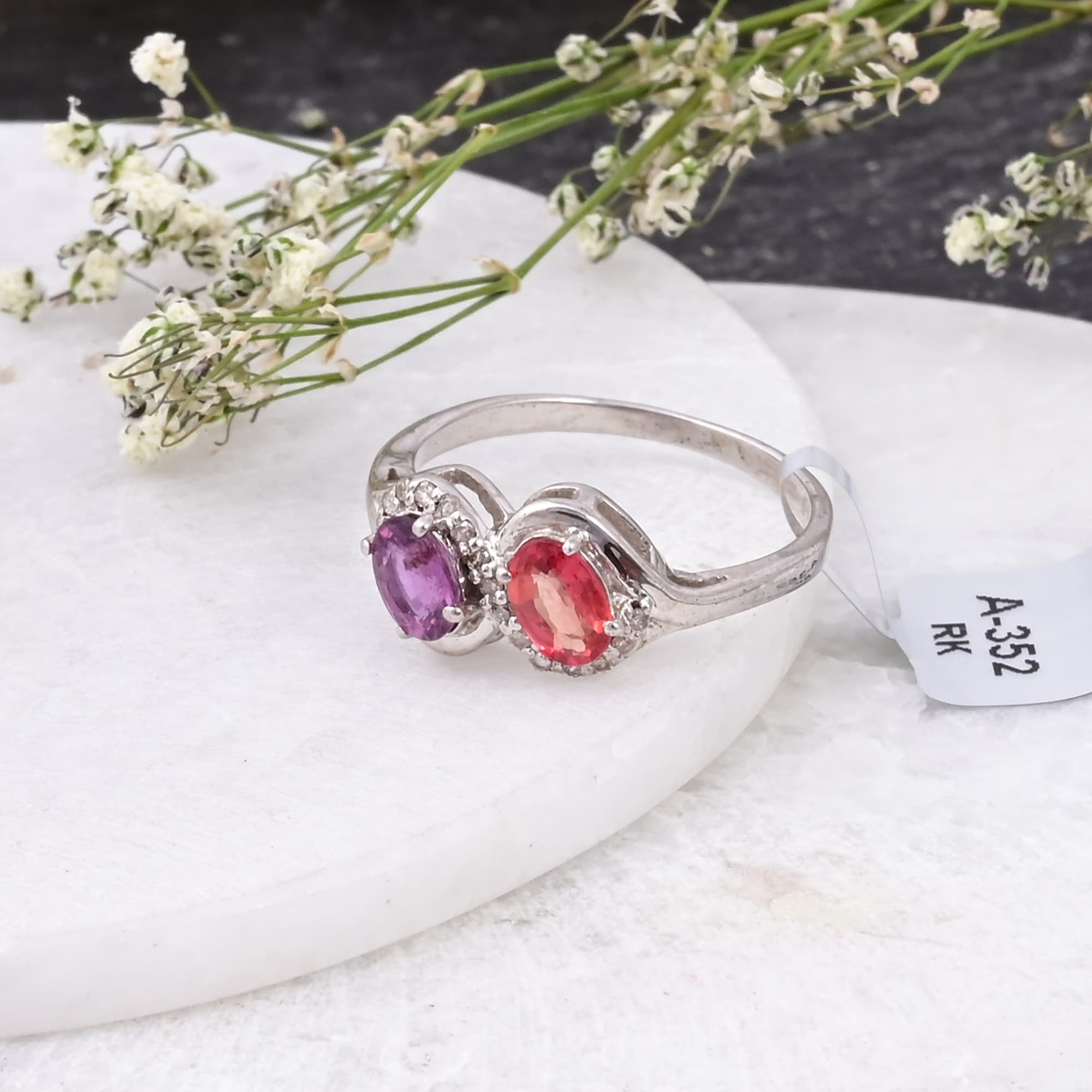 Harmony Dual Sapphire Diamond Ring