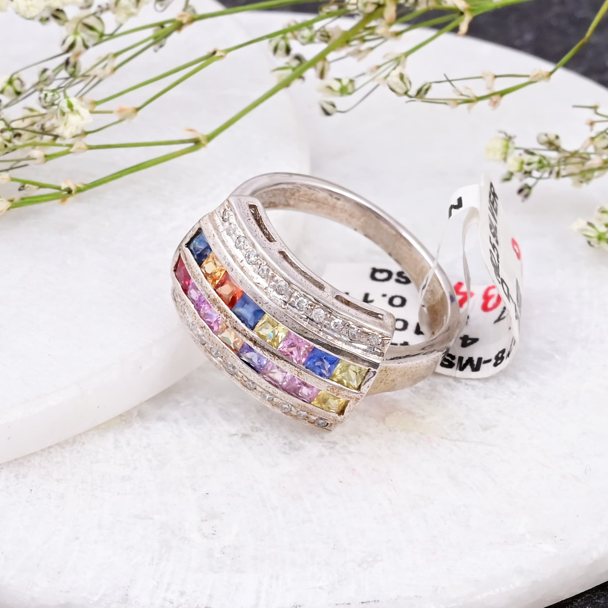 Spectrum Elegance Multi Sapphire Ring alternate view