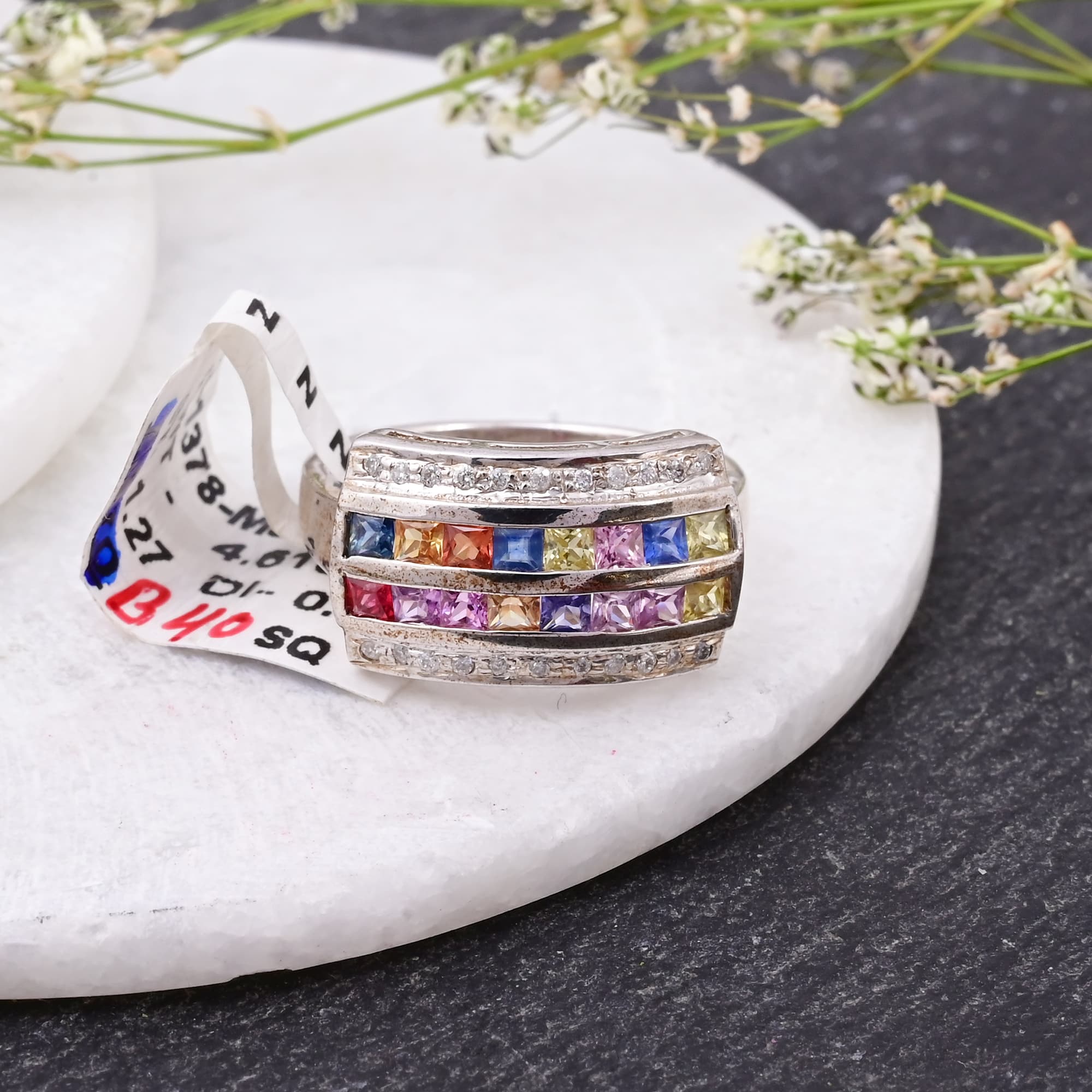 Spectrum Elegance Multi Sapphire Ring