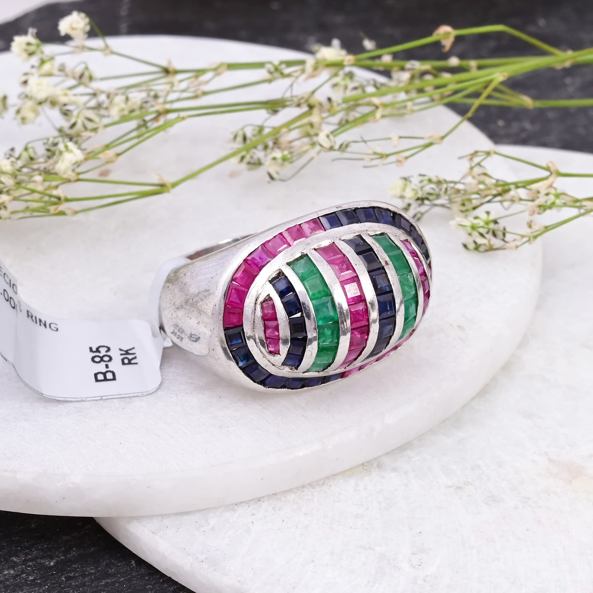 Regal Mosaic Gemstone Ring