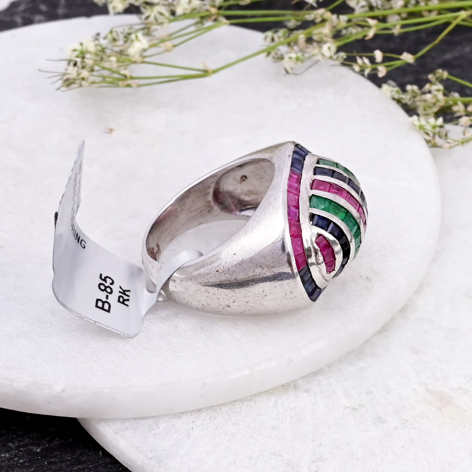 Regal Mosaic Gemstone Ring alternate view