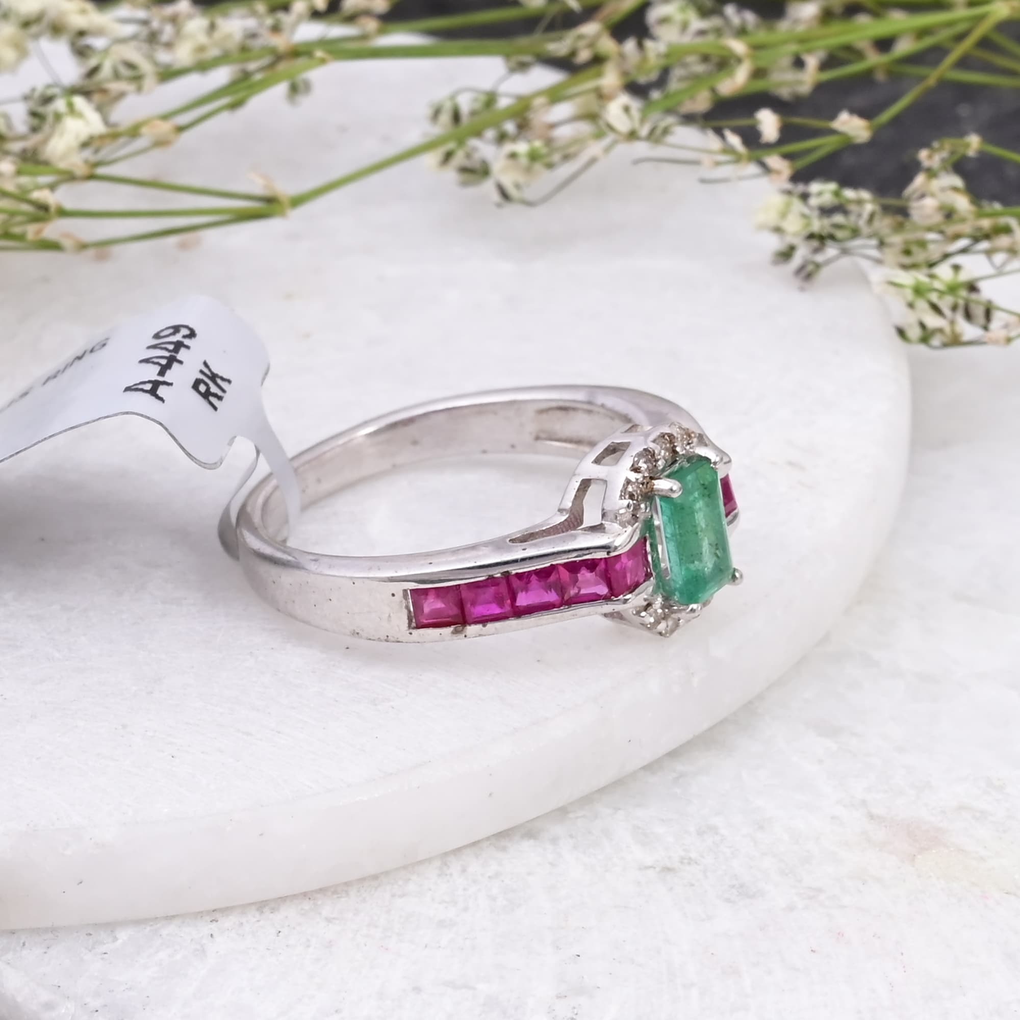 Royal Harmony Emerald & Ruby Ring alternate view