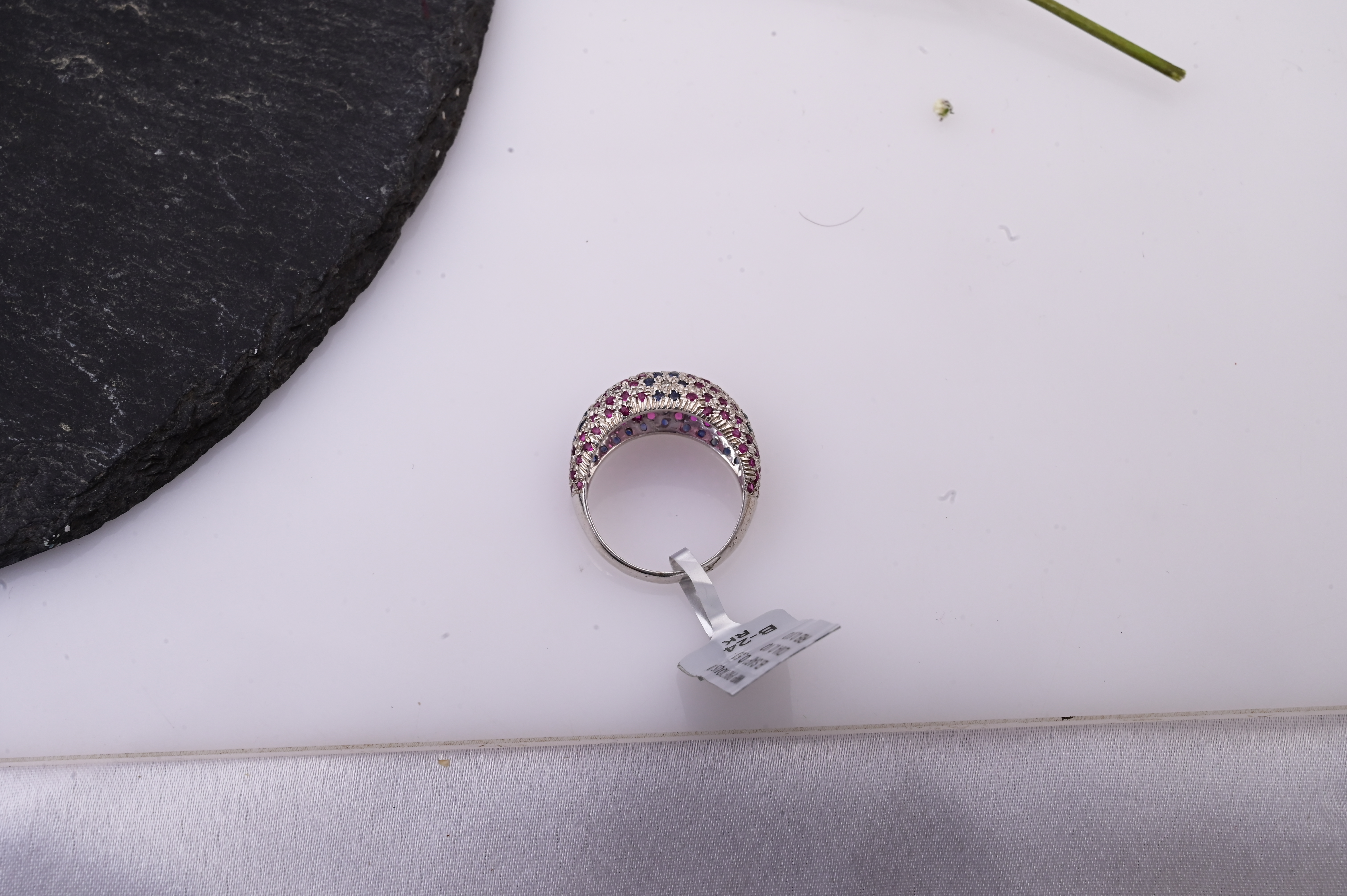 Celestial Pavé Ruby & Blue Sapphire Ring