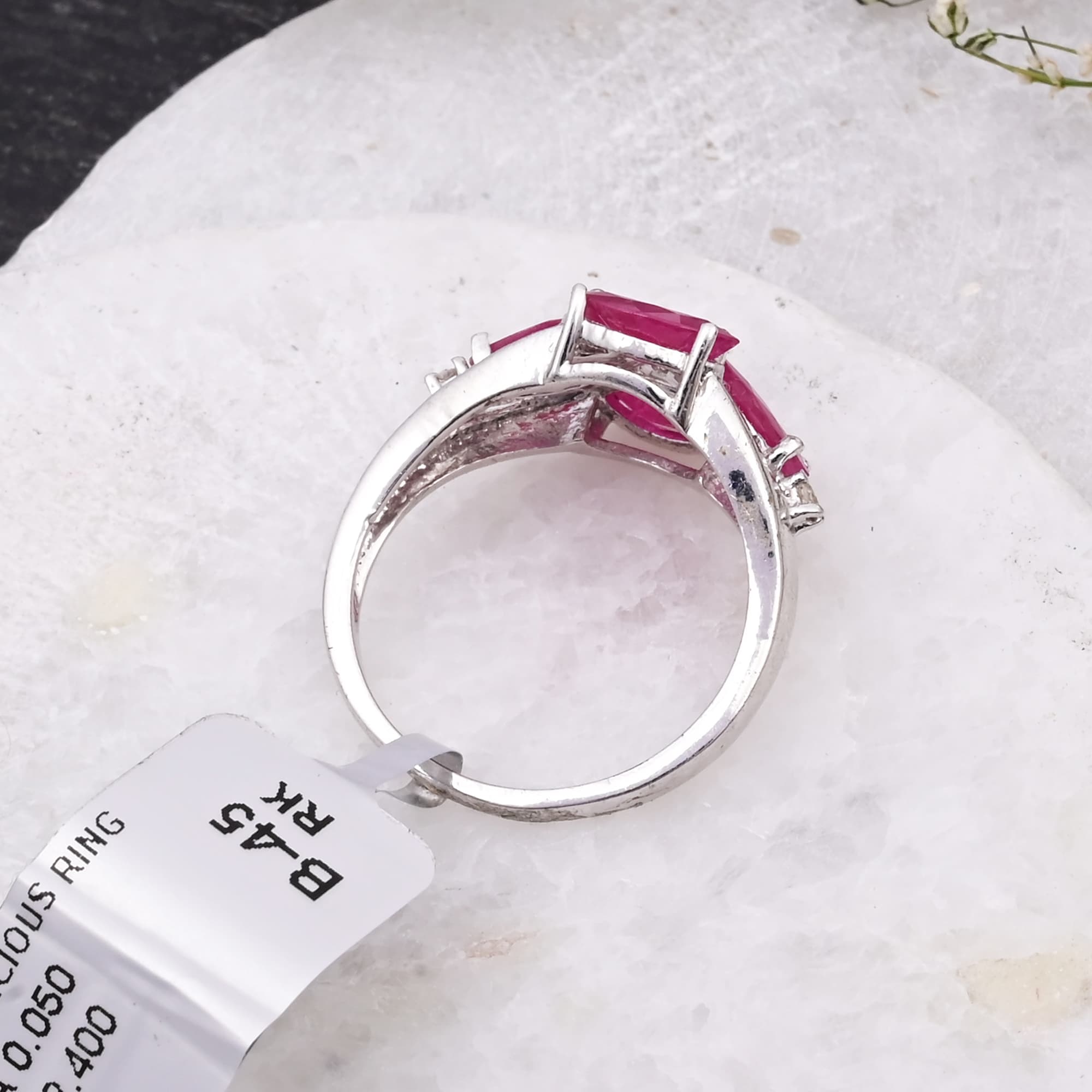 Ruby Petal Diamond Bloom Ring