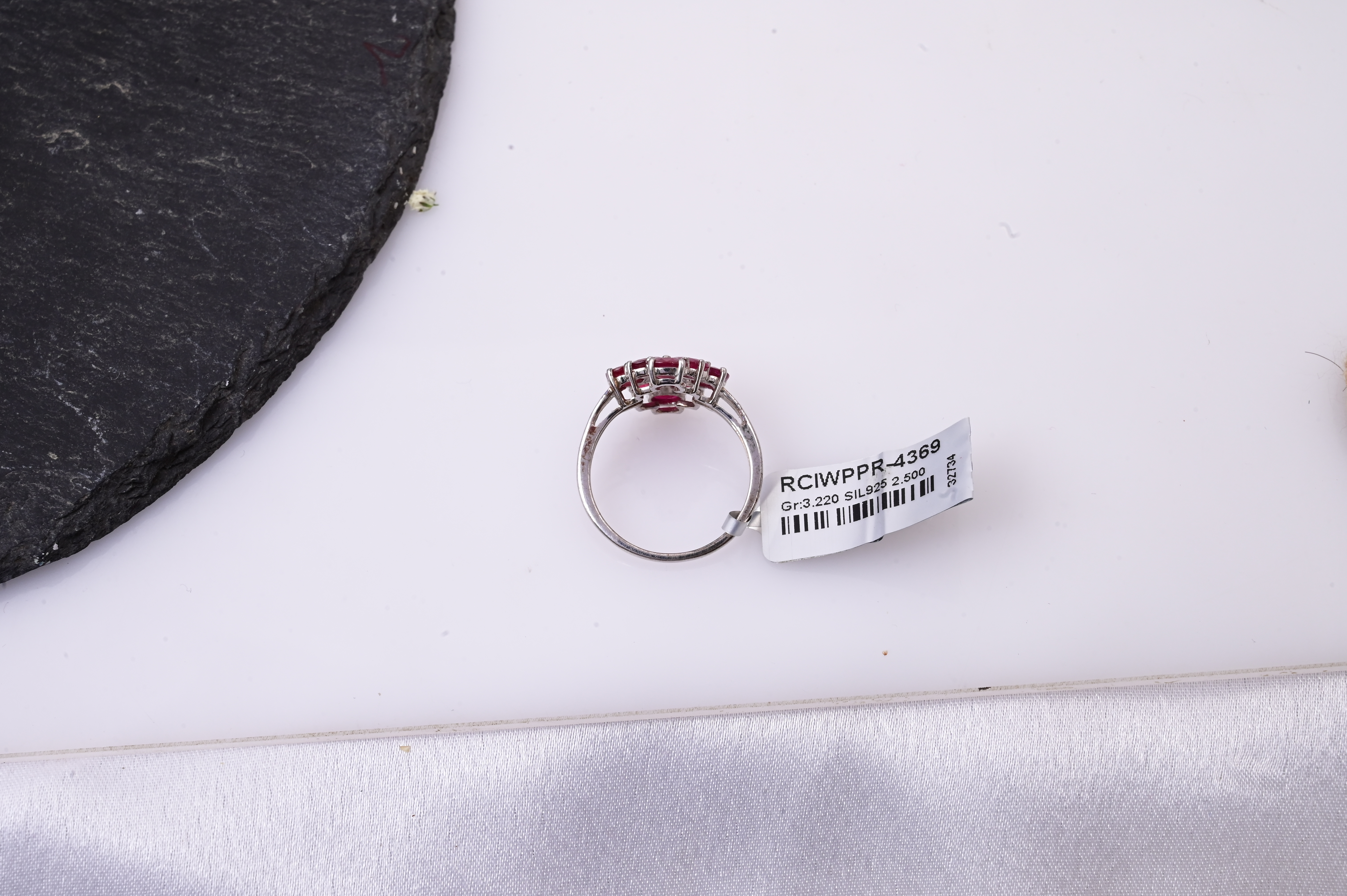 Crimson Ruby Cluster Ring
