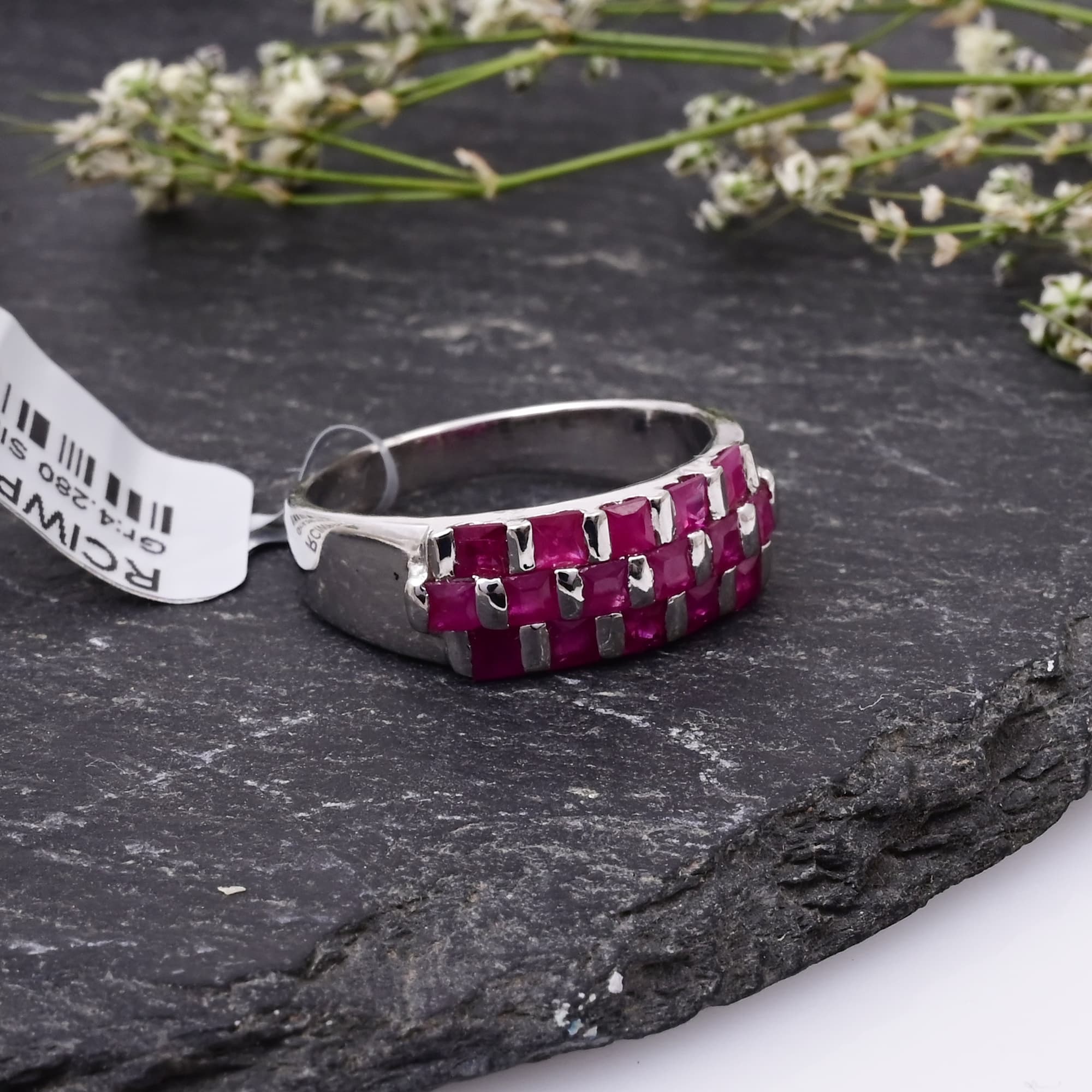 Ruby Mosaic Band Ring