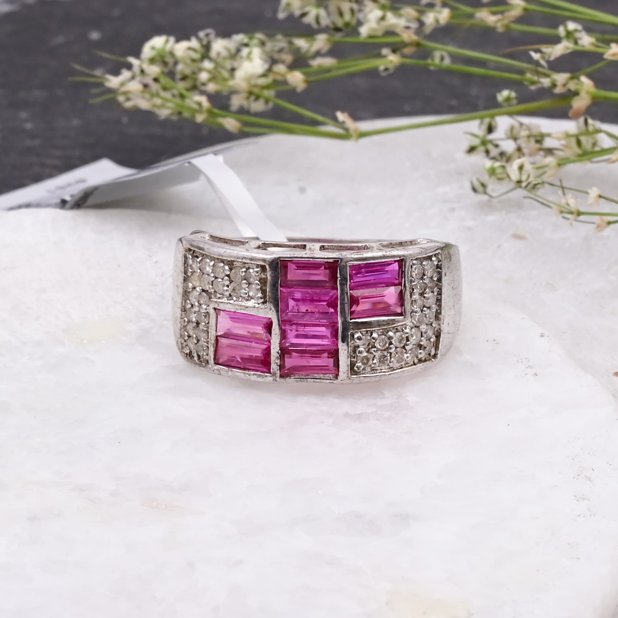 Ruby Mosaic Statement Ring