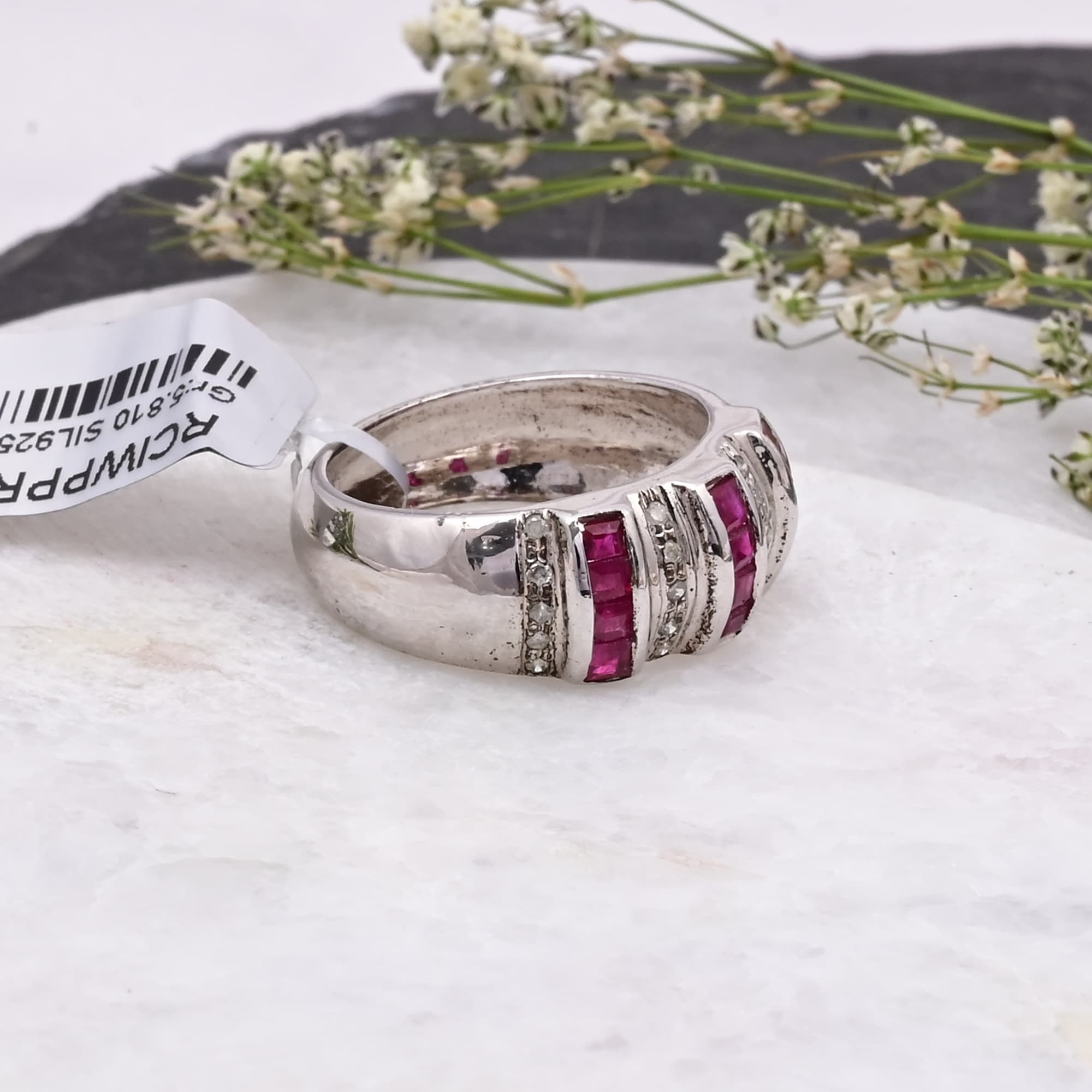 Ruby Cascade Band Ring alternate view