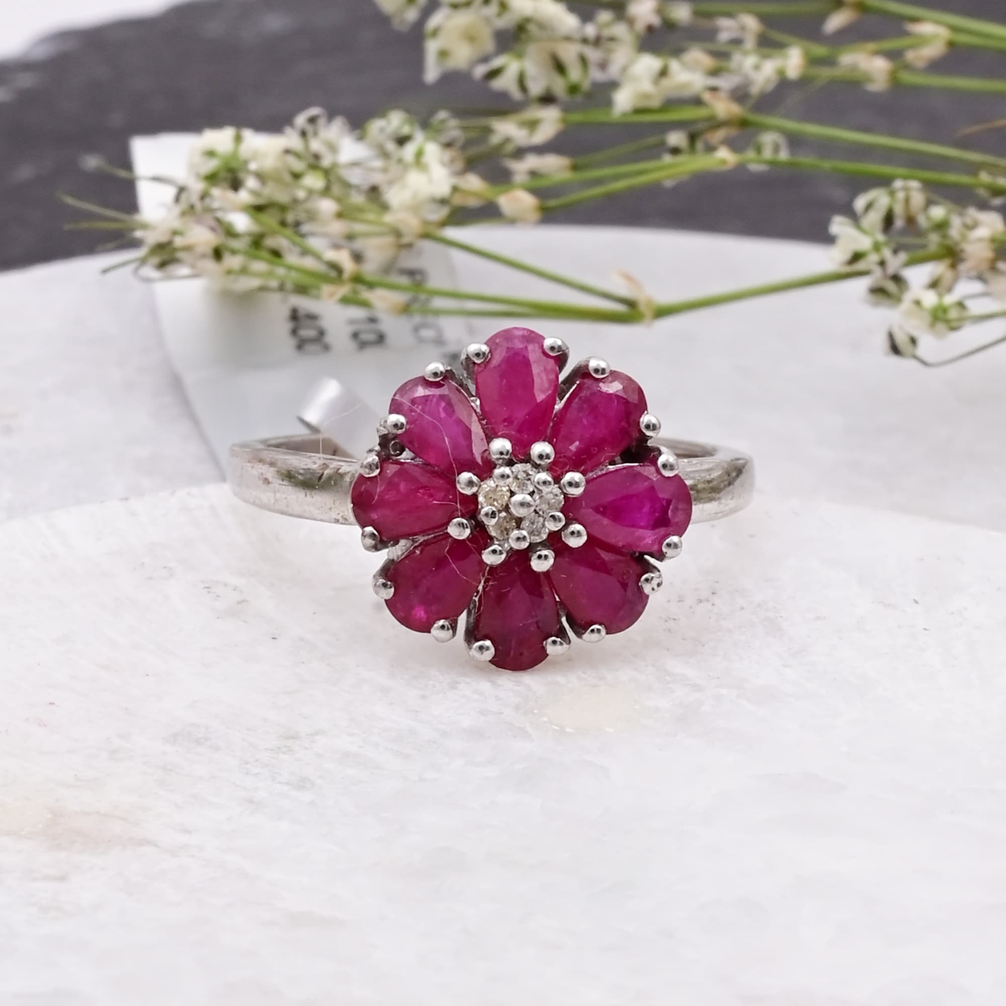 Ruby Petal Bloom Ring