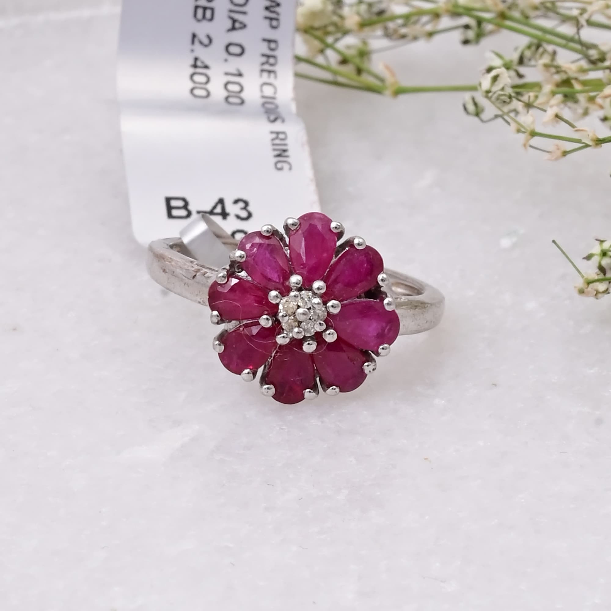 Ruby Petal Bloom Ring