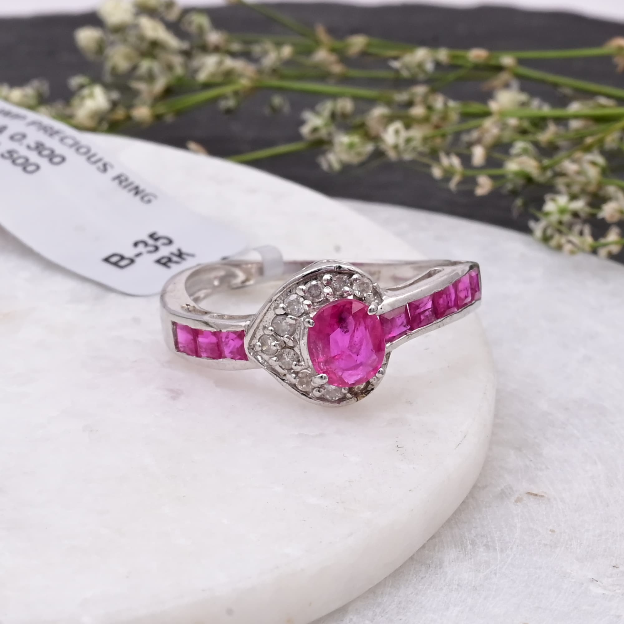 Ruby Halo Grace Ring