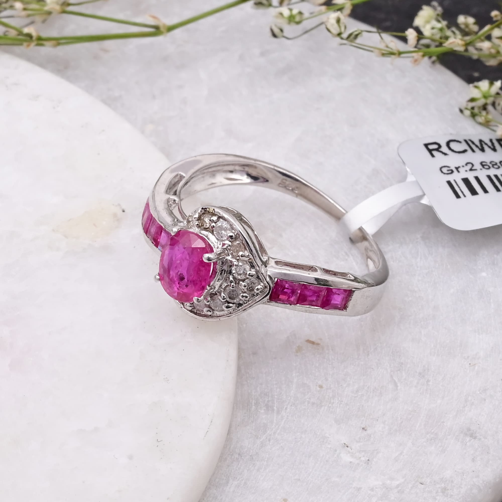 Ruby Halo Grace Ring