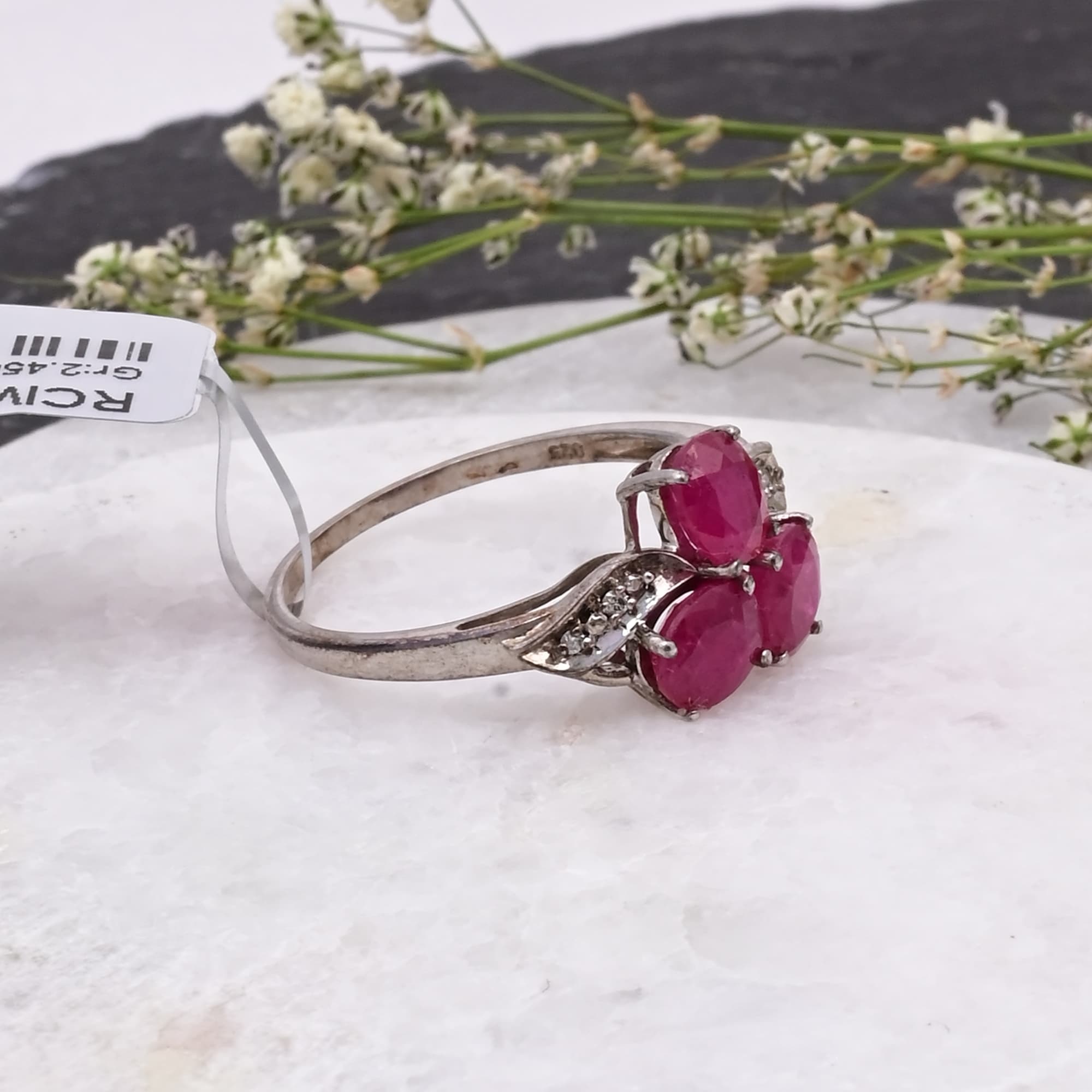 Vintage Ruby Blossom Ring alternate view