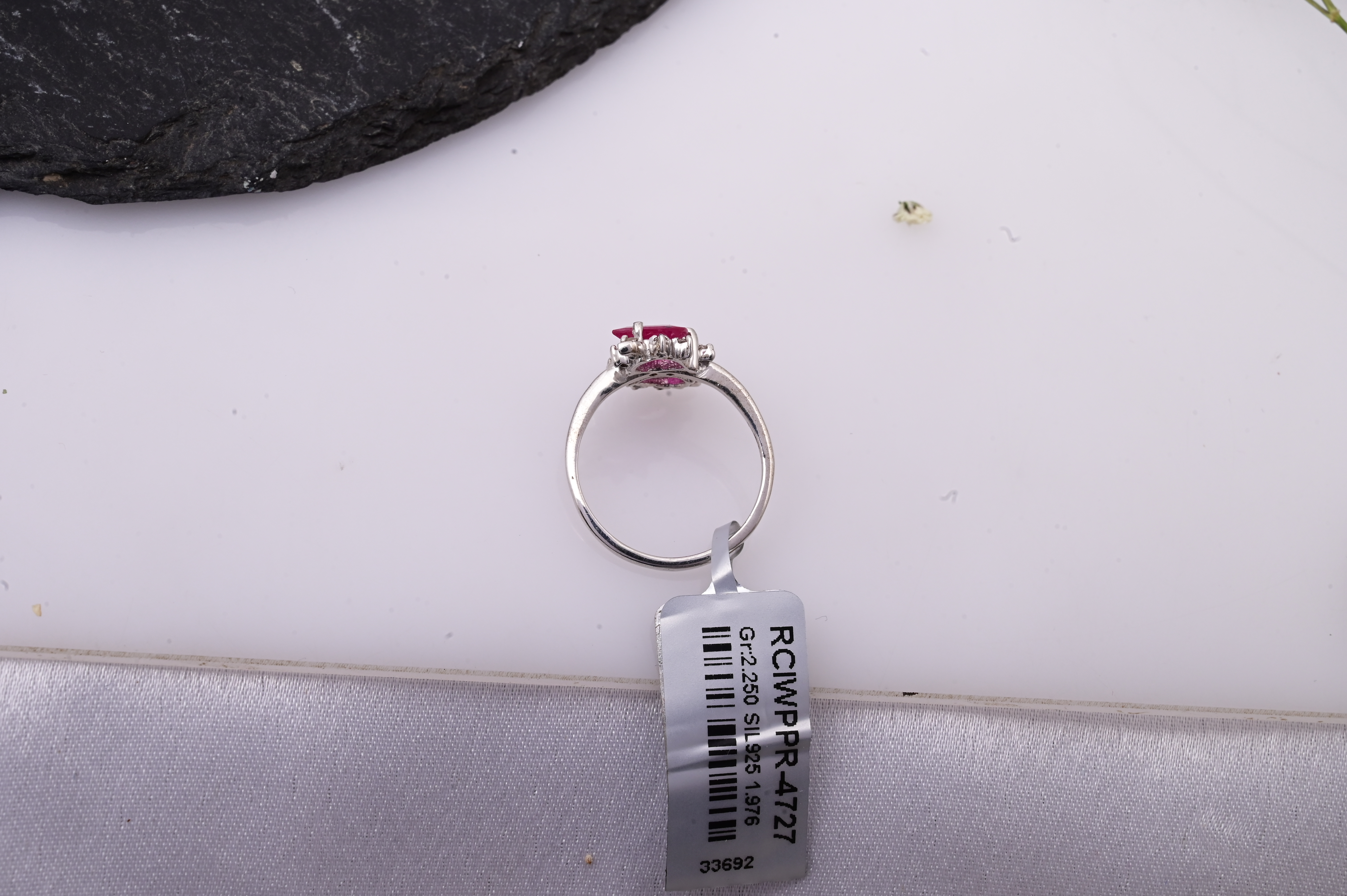 Ruby Dewdrop Bloom Ring