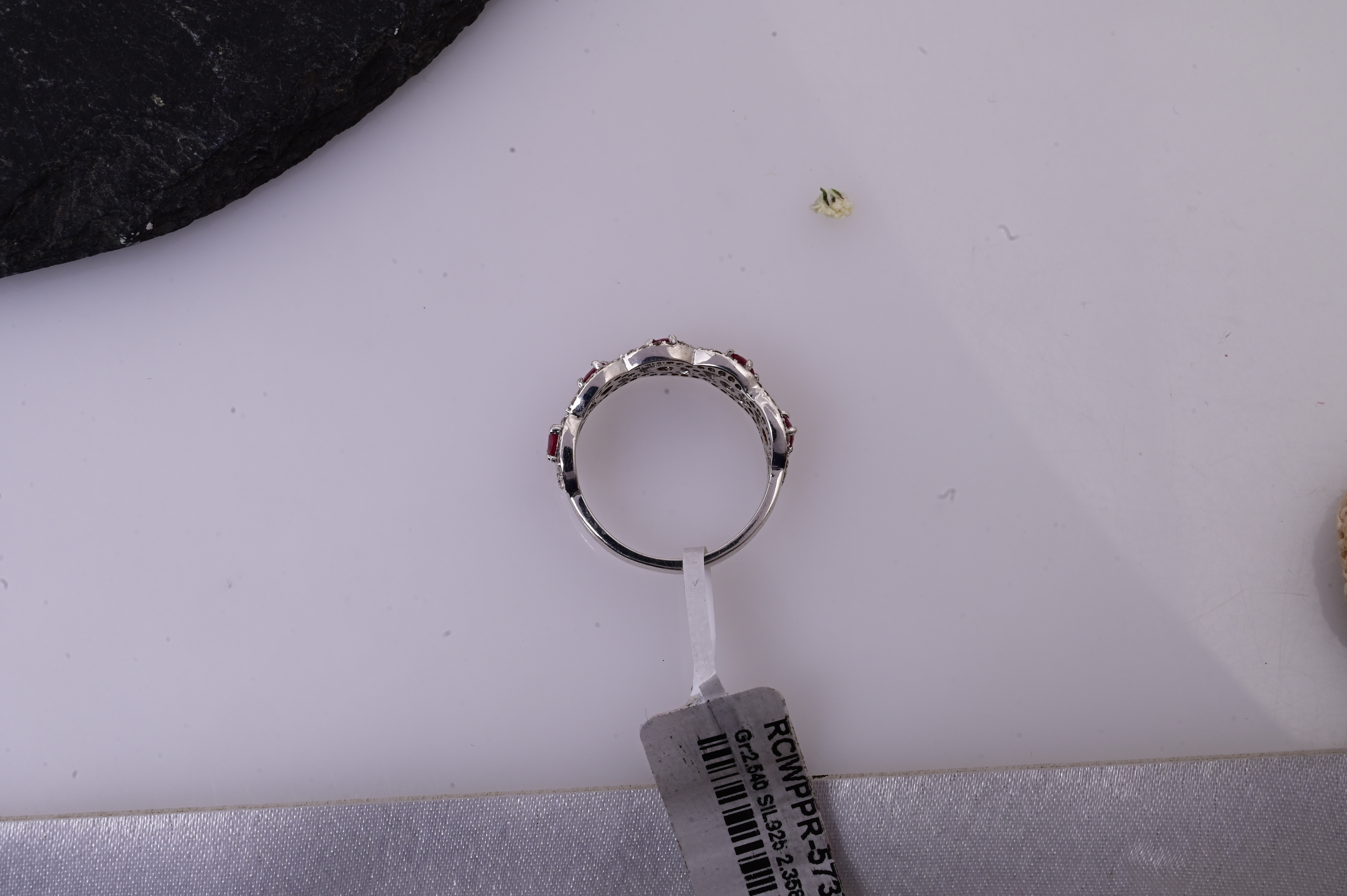 Ruby Infinity Halo Band Ring