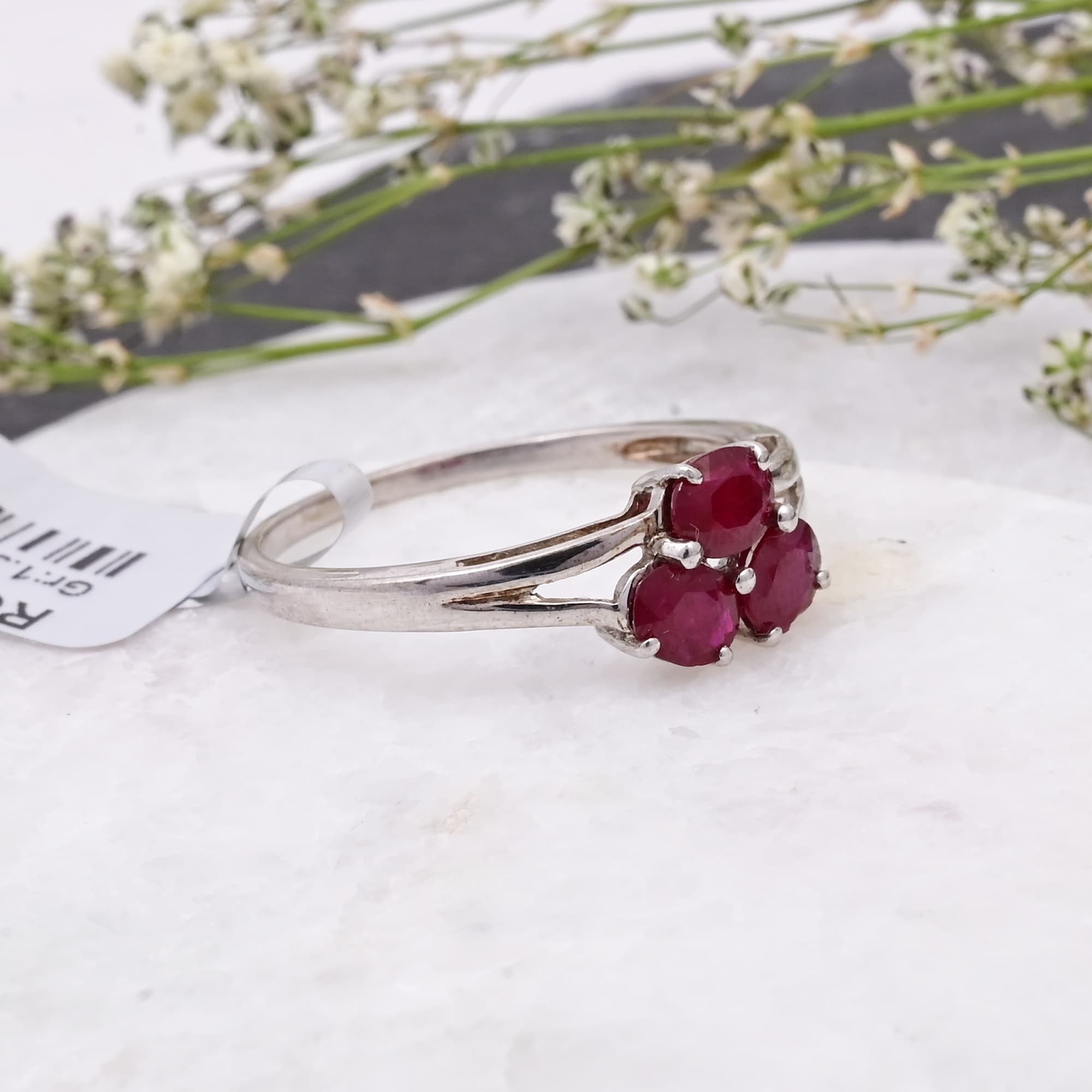 Ruby Trinity Blossom Ring alternate view
