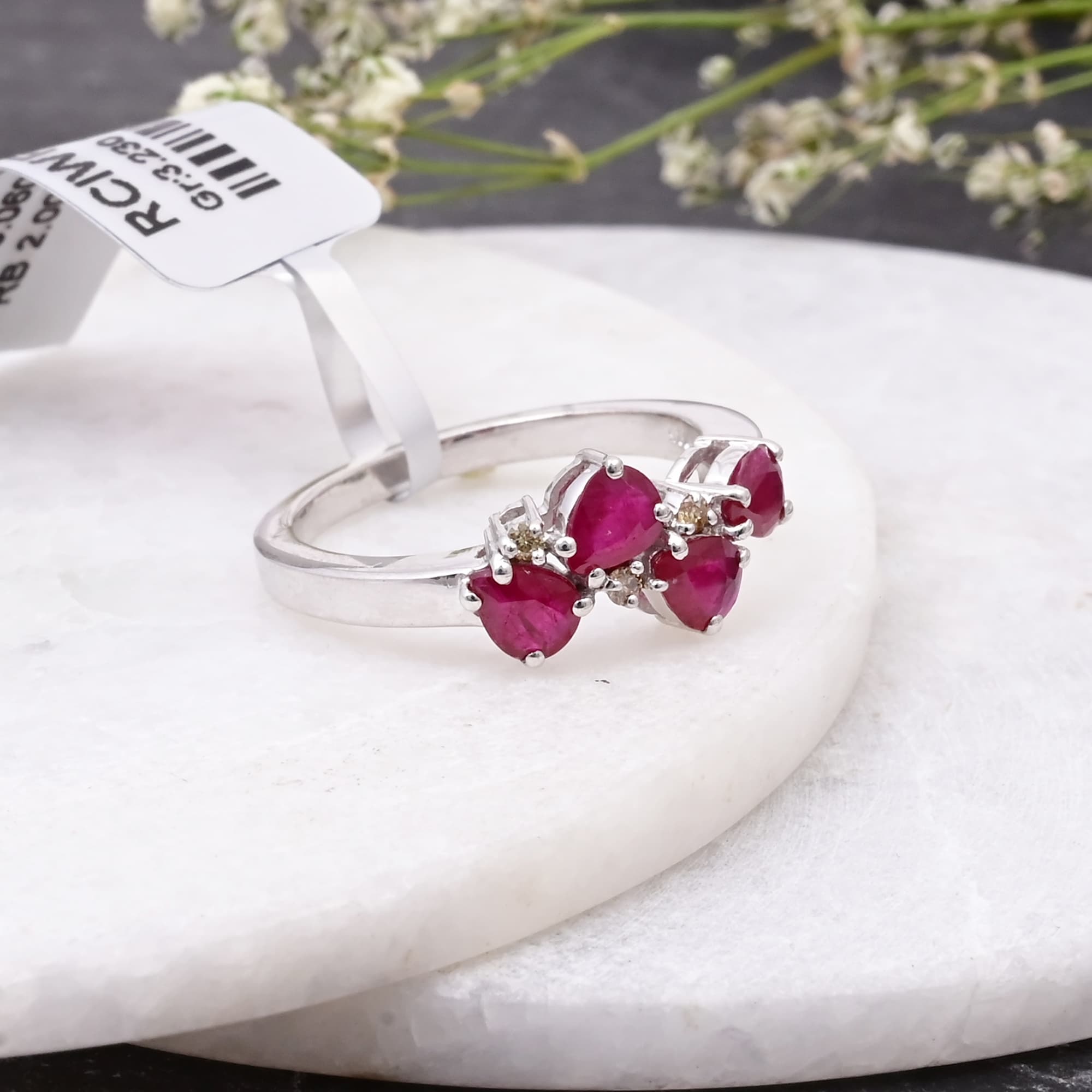 Ruby Petal Blossom Ring