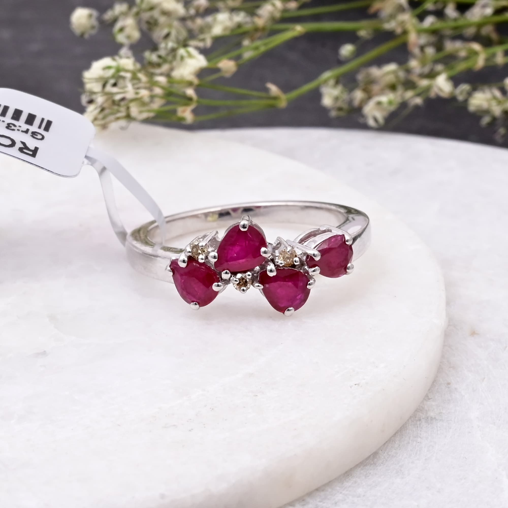 Ruby Petal Blossom Ring alternate view