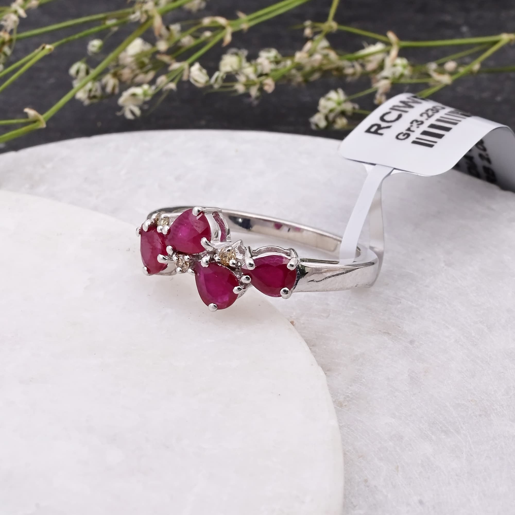 Ruby Petal Blossom Ring