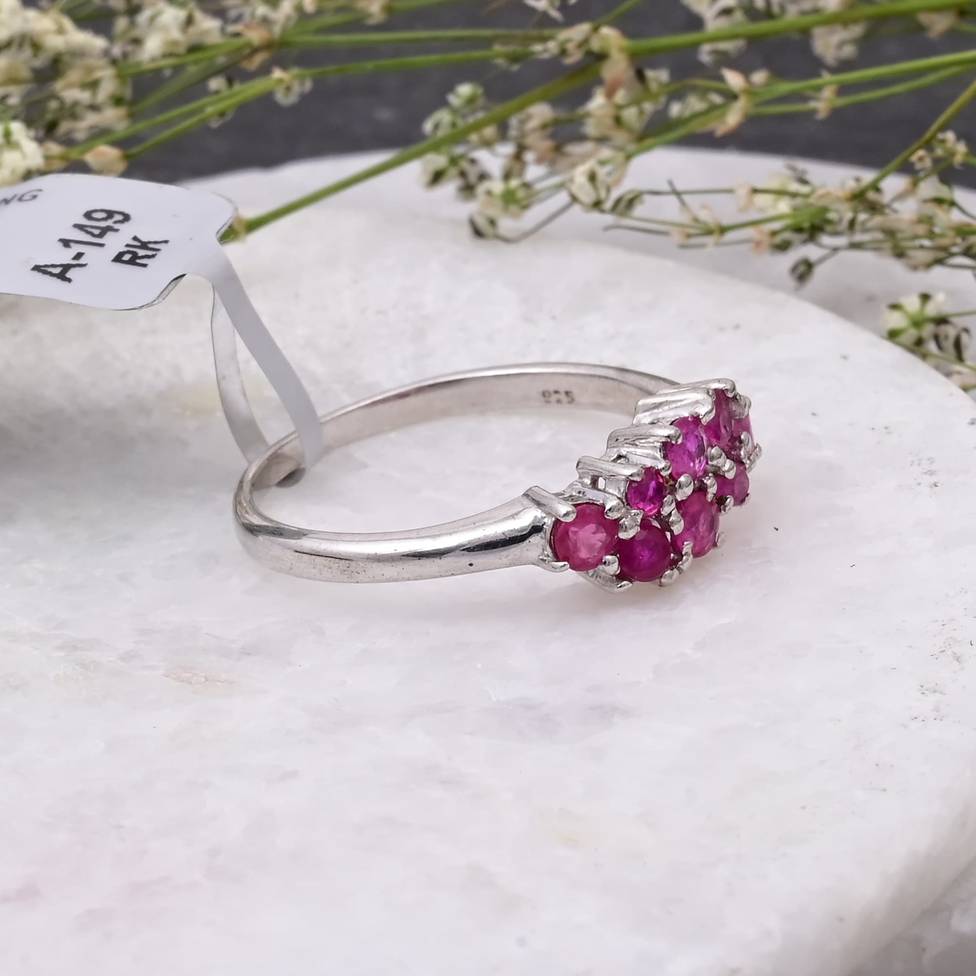 Ruby Bloom Cluster Ring