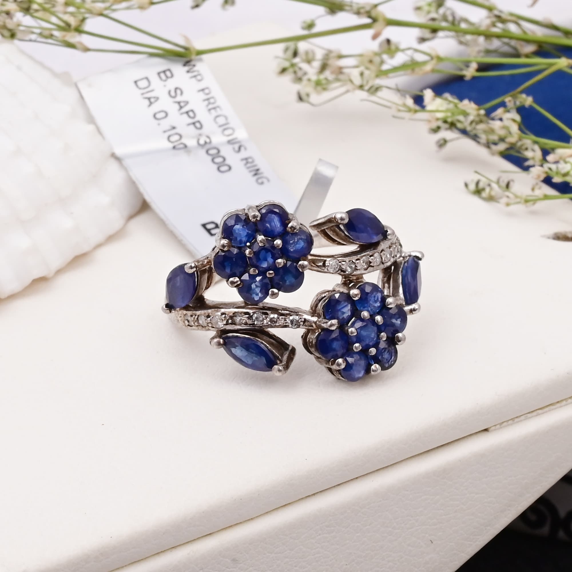 Royal Sapphire Blossom Ring