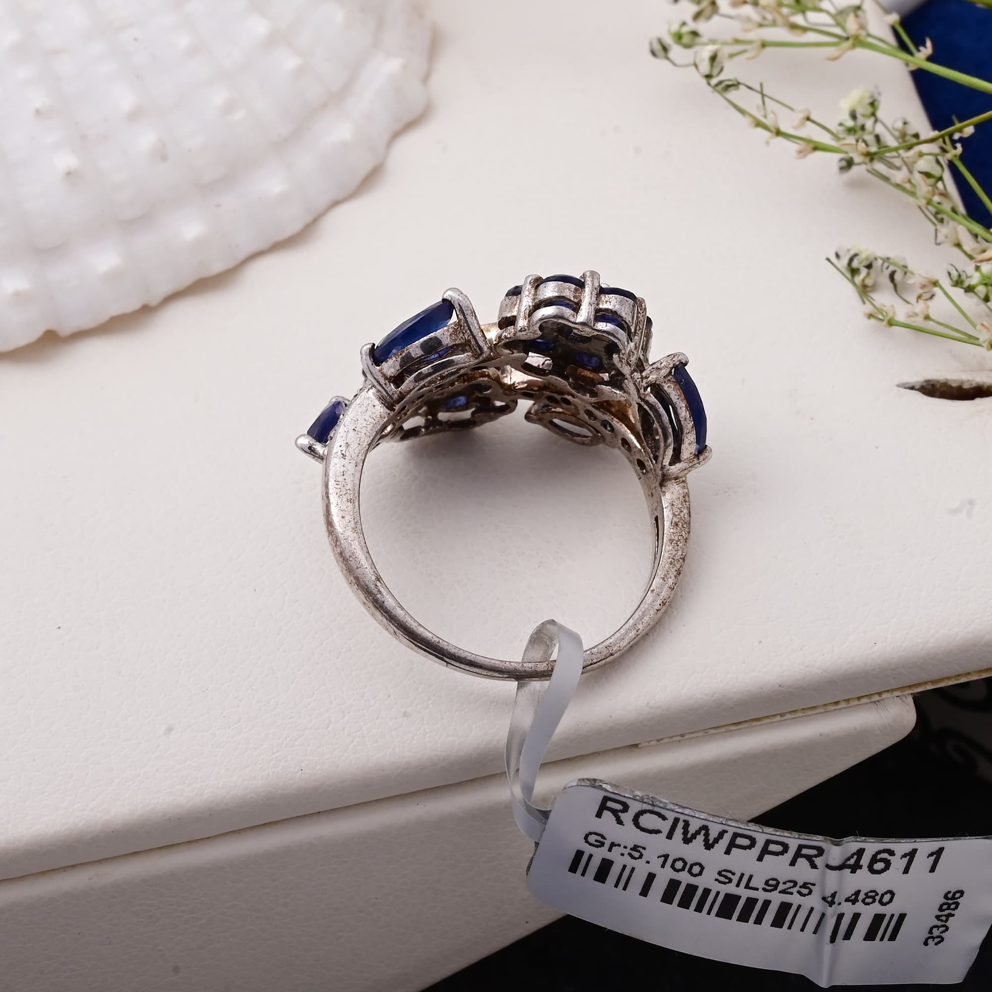 Royal Sapphire Blossom Ring