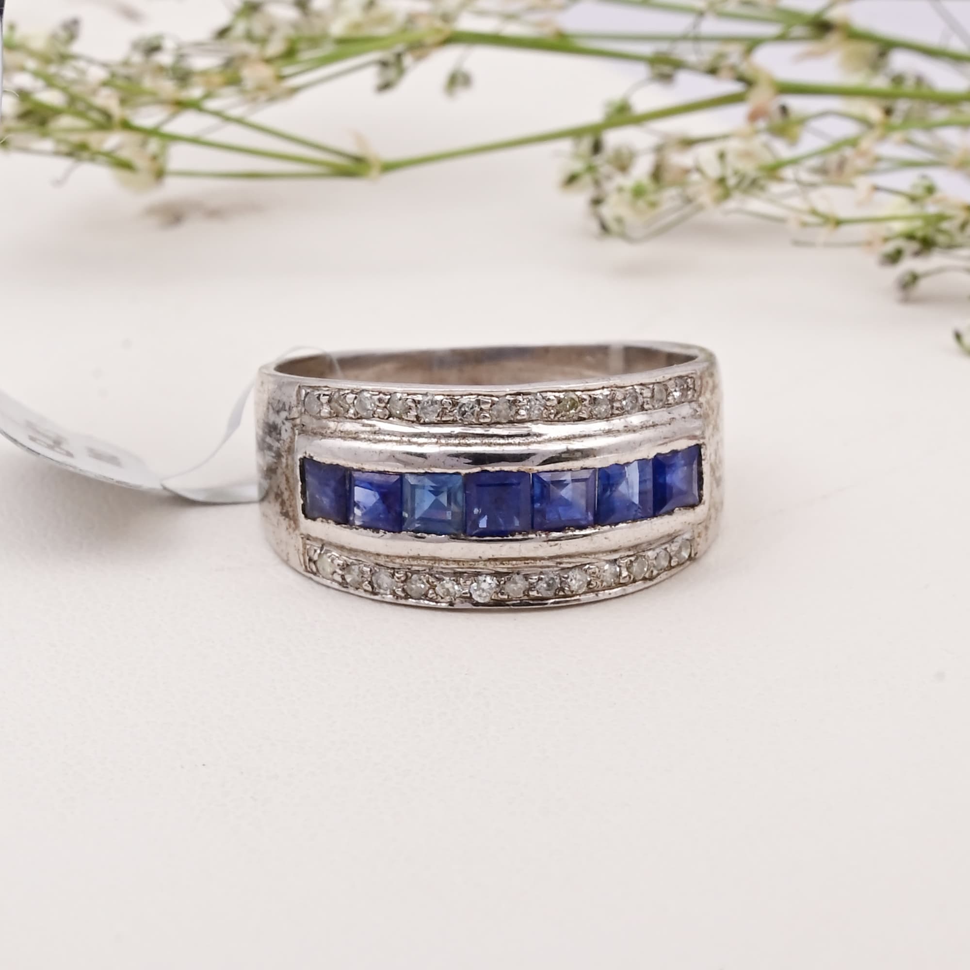 Royal Sapphire Channel Ring alternate view