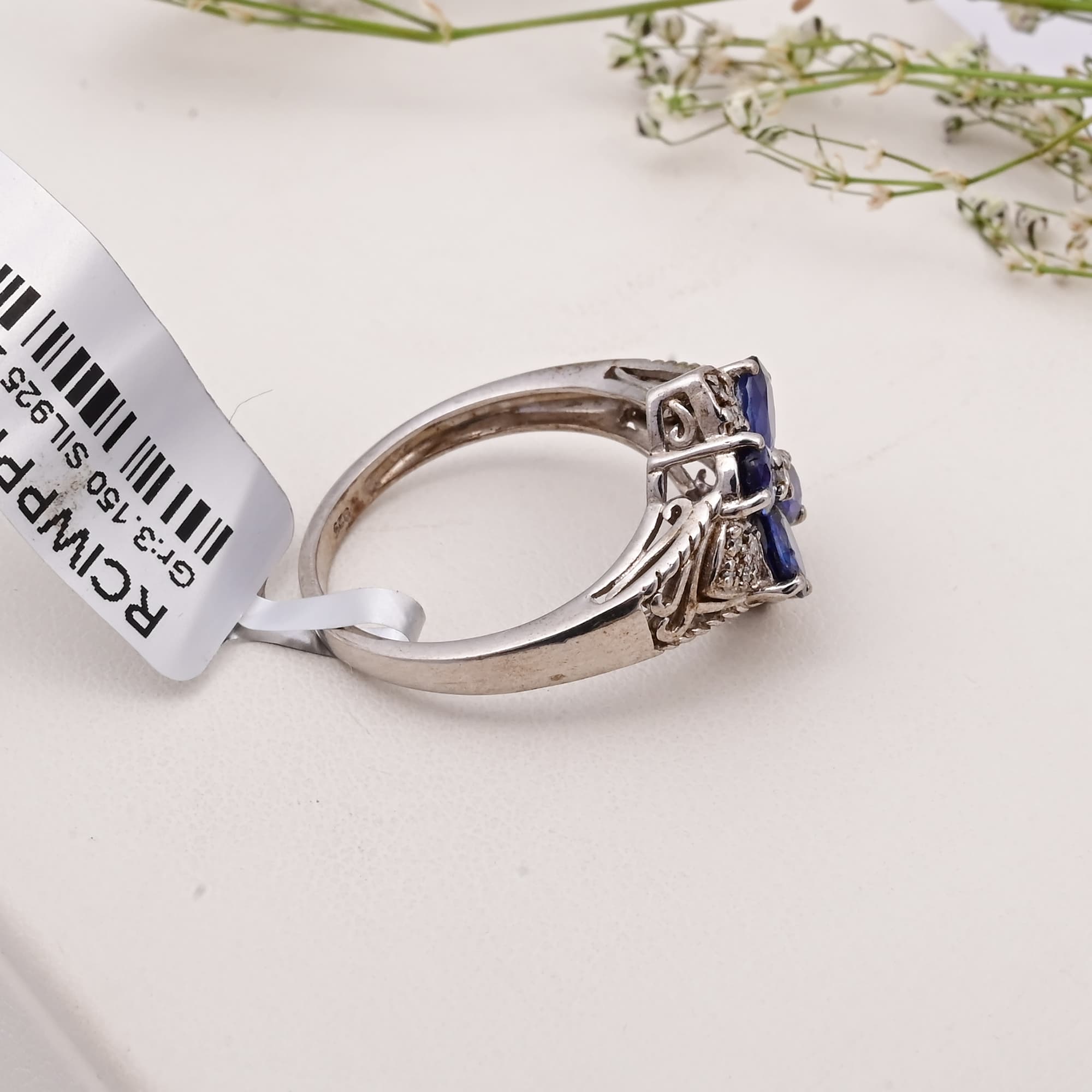 Sapphire Blossom Heritage Ring