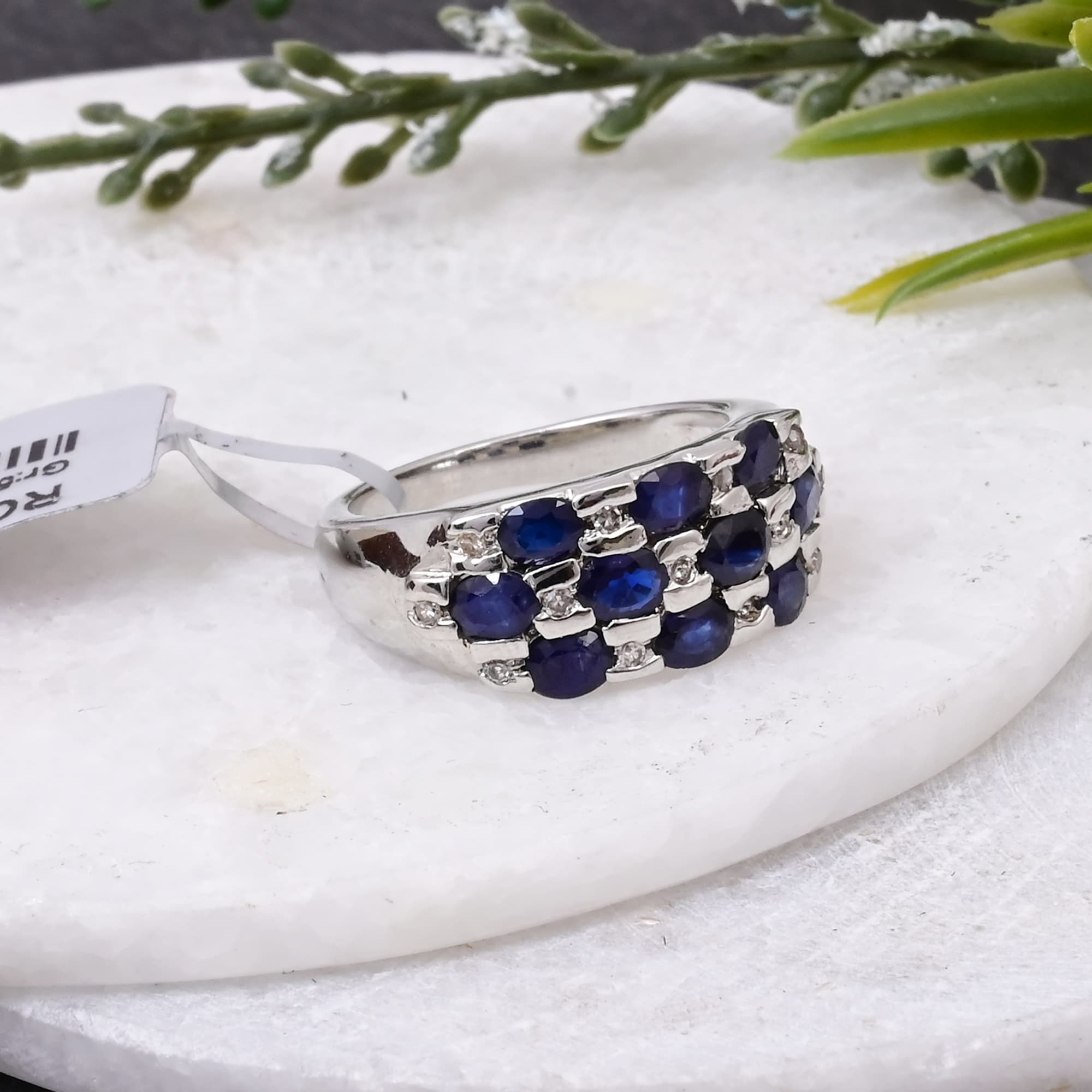 Regal Sapphire Mosaic Ring