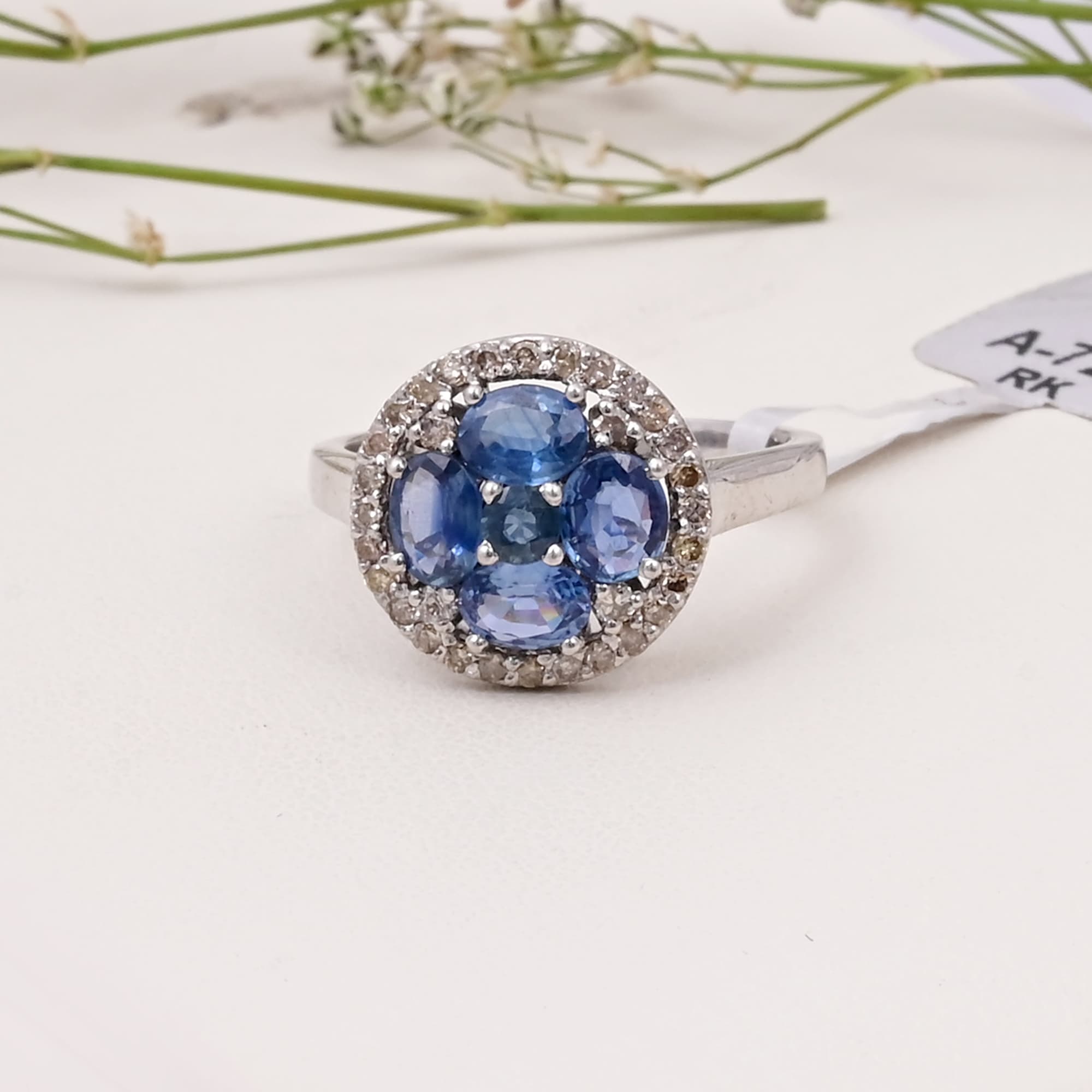Celestial Sapphire Halo Ring