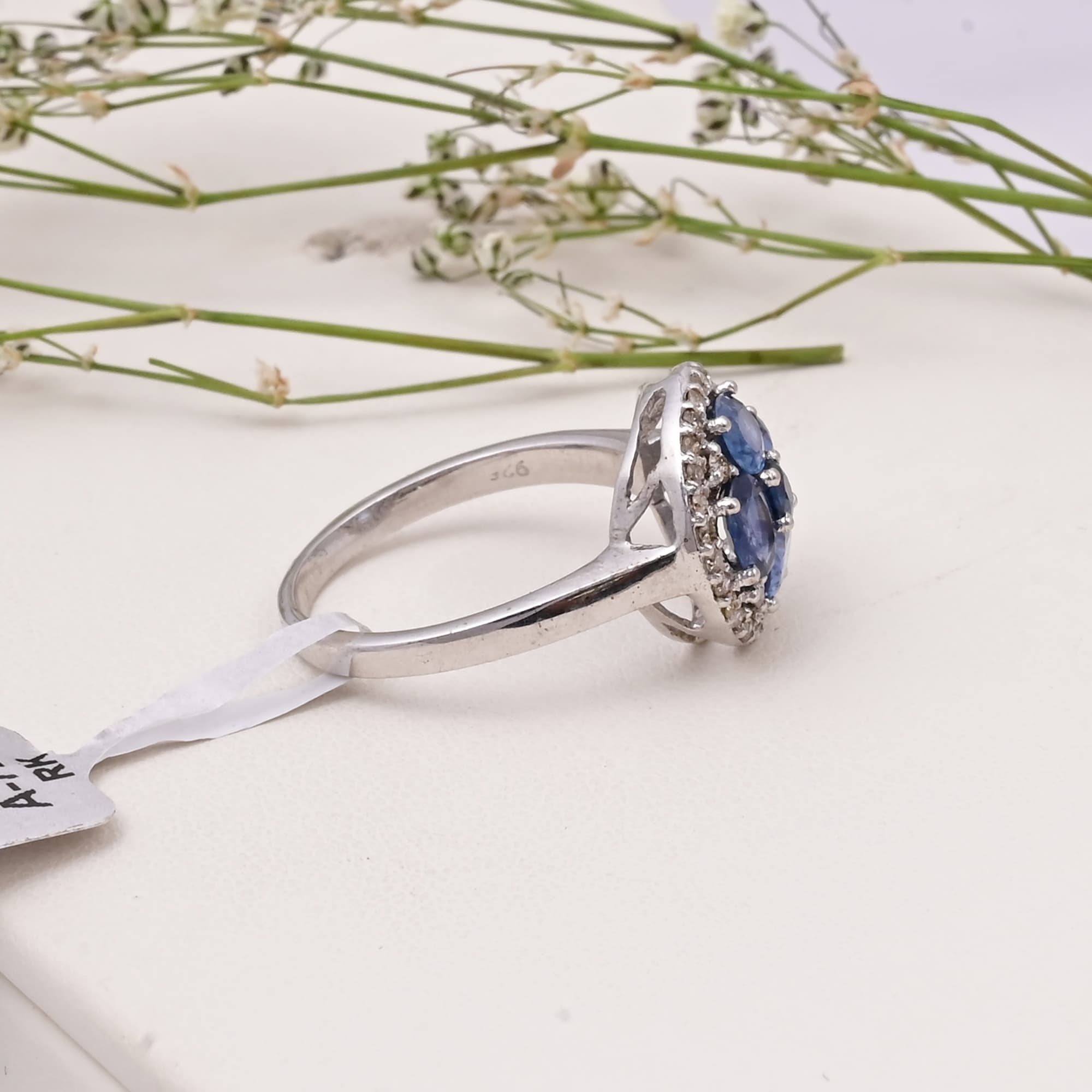 Celestial Sapphire Halo Ring